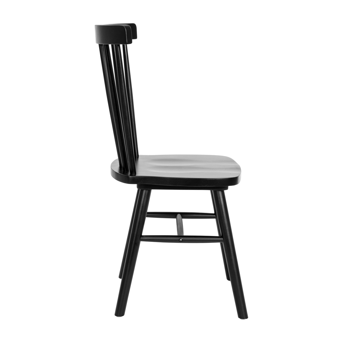 2PK Black Spindle Back Chair ZH-8101WR-BK-2-GG