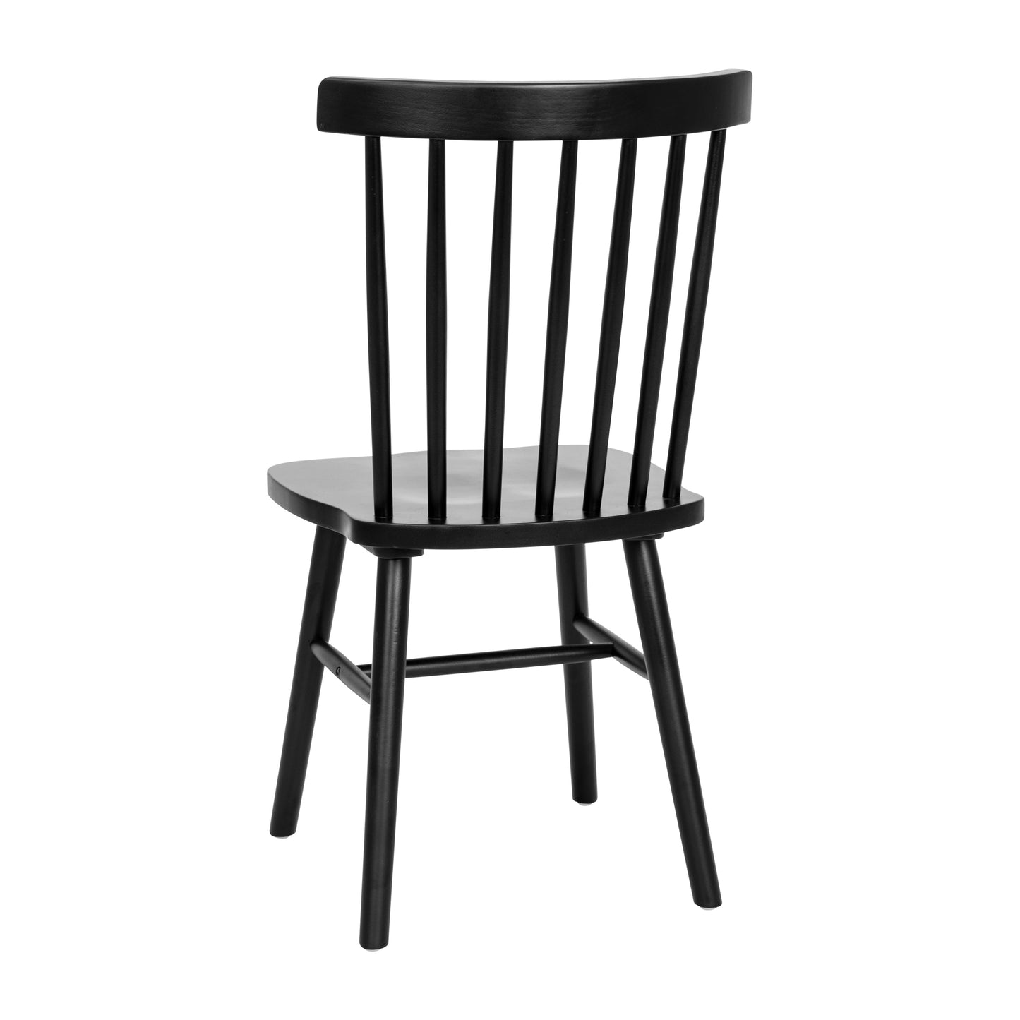 Set of 2 Commercial Grade Solid Wood Spindle Back Dining Chairs