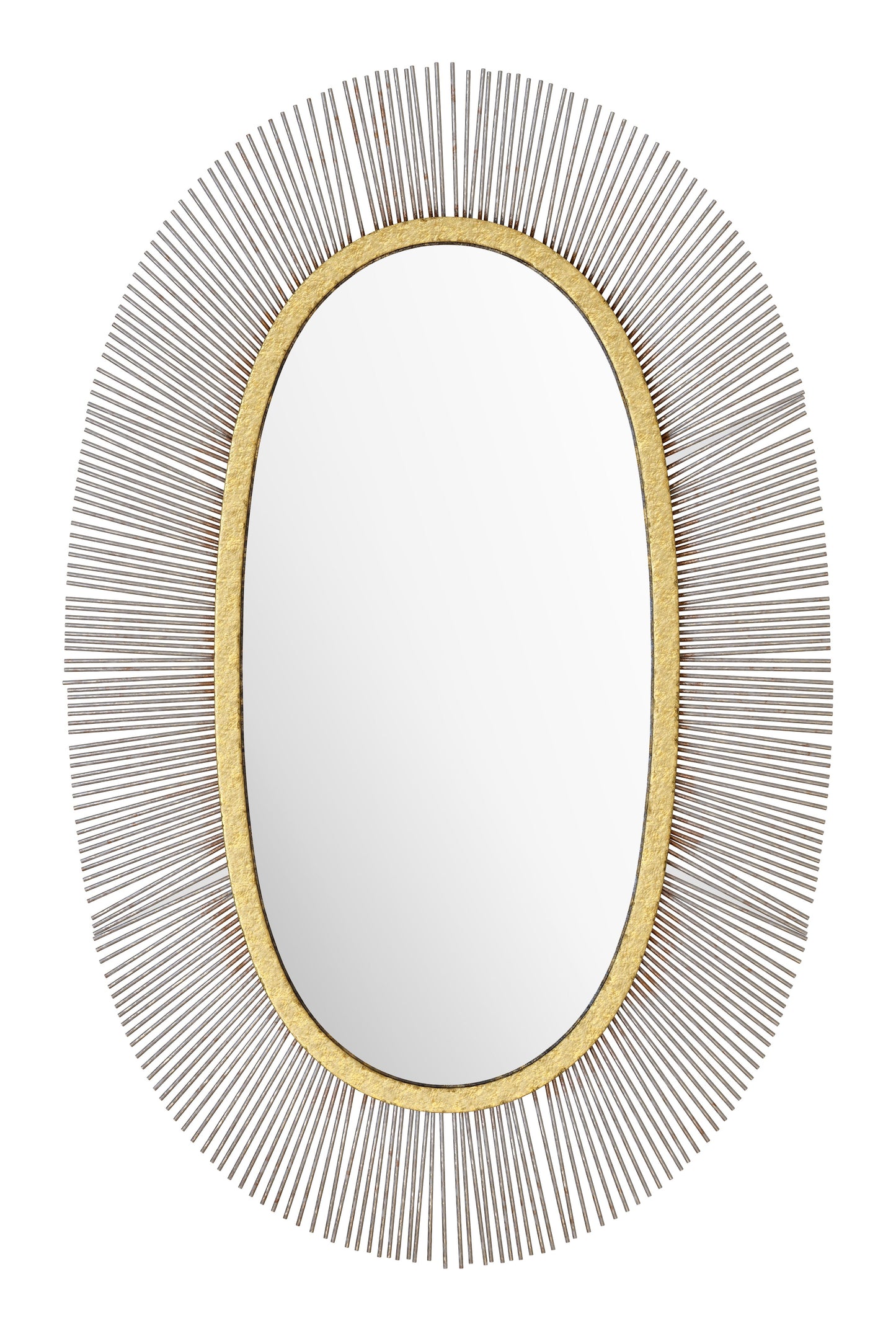 Juju Oval Mirror Black & Gold