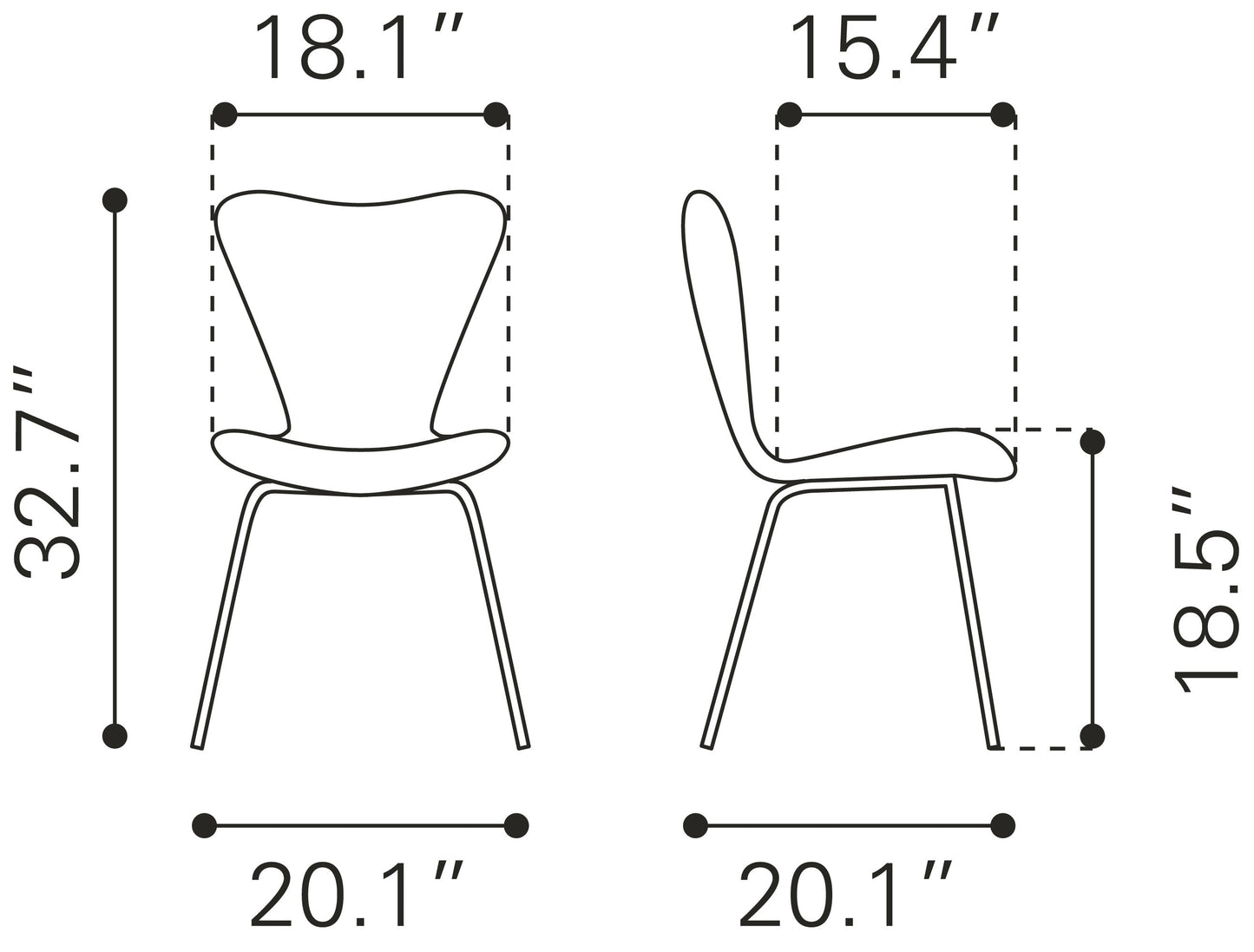 Torlo Dining Chair (Set of 2) Black