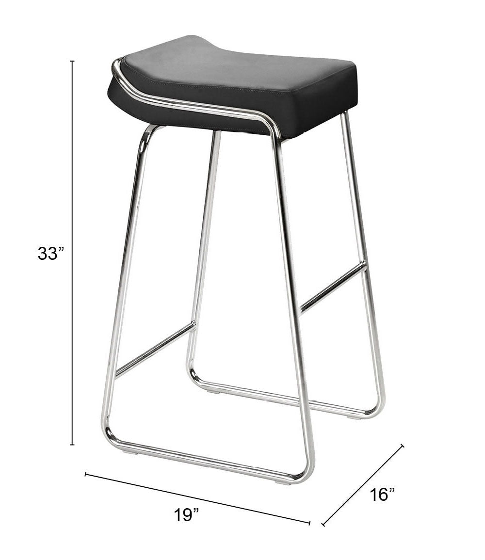 Wedge Barstool (Set of 2) Black