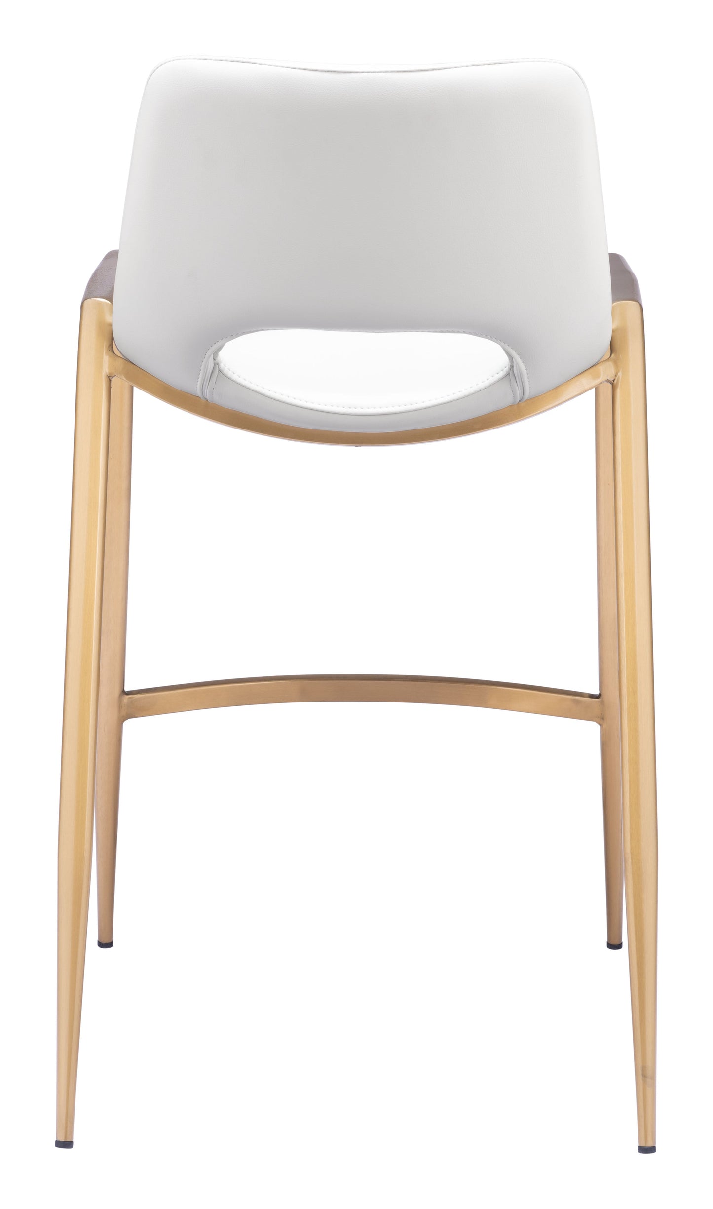 Desi Counter Stool (Set of 2) White & Gold