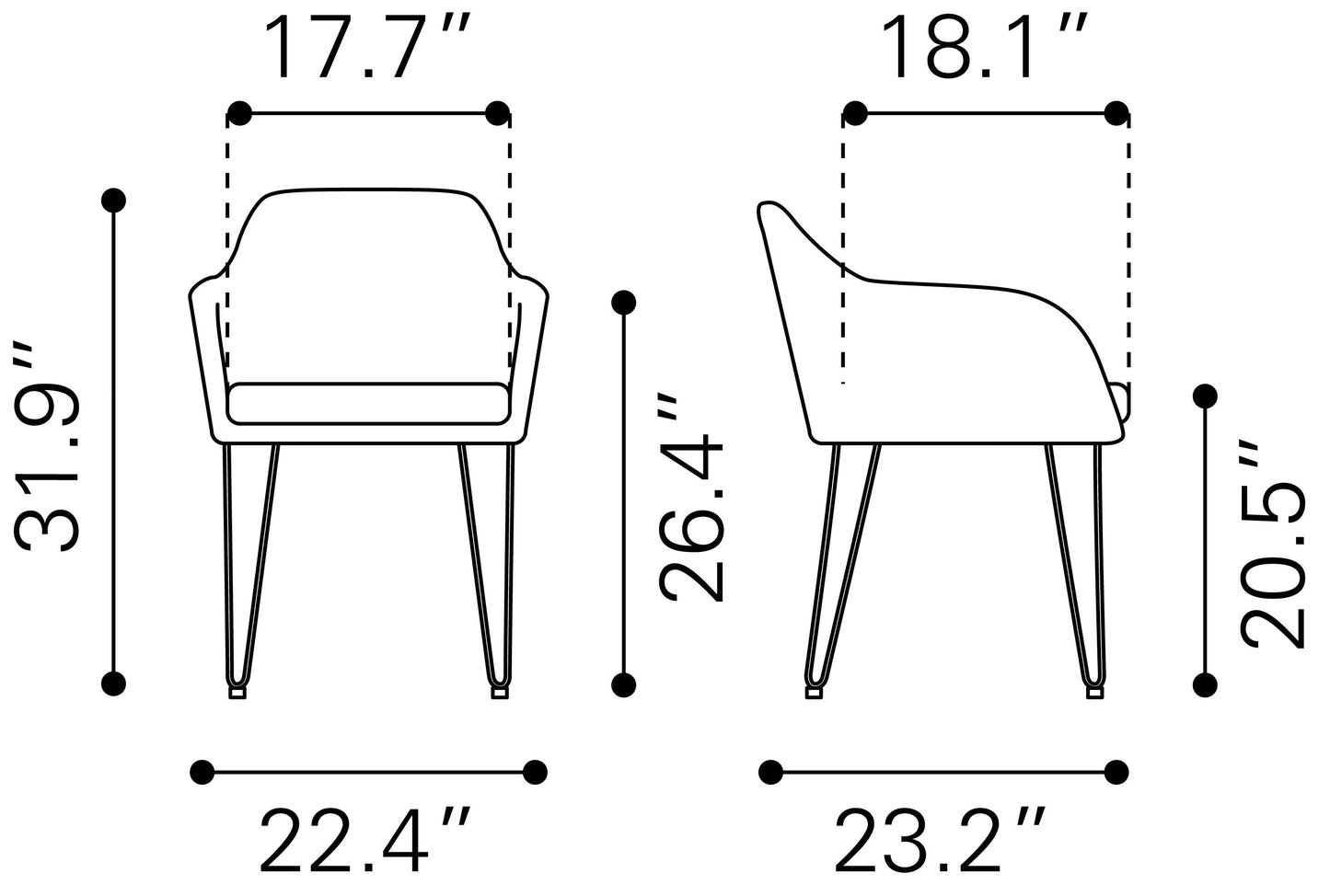 Braxton Dining Chair (Set of 2) Vintage Black