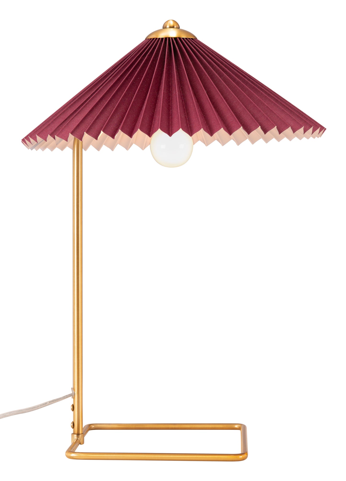 Charo Table Lamp Red & Gold