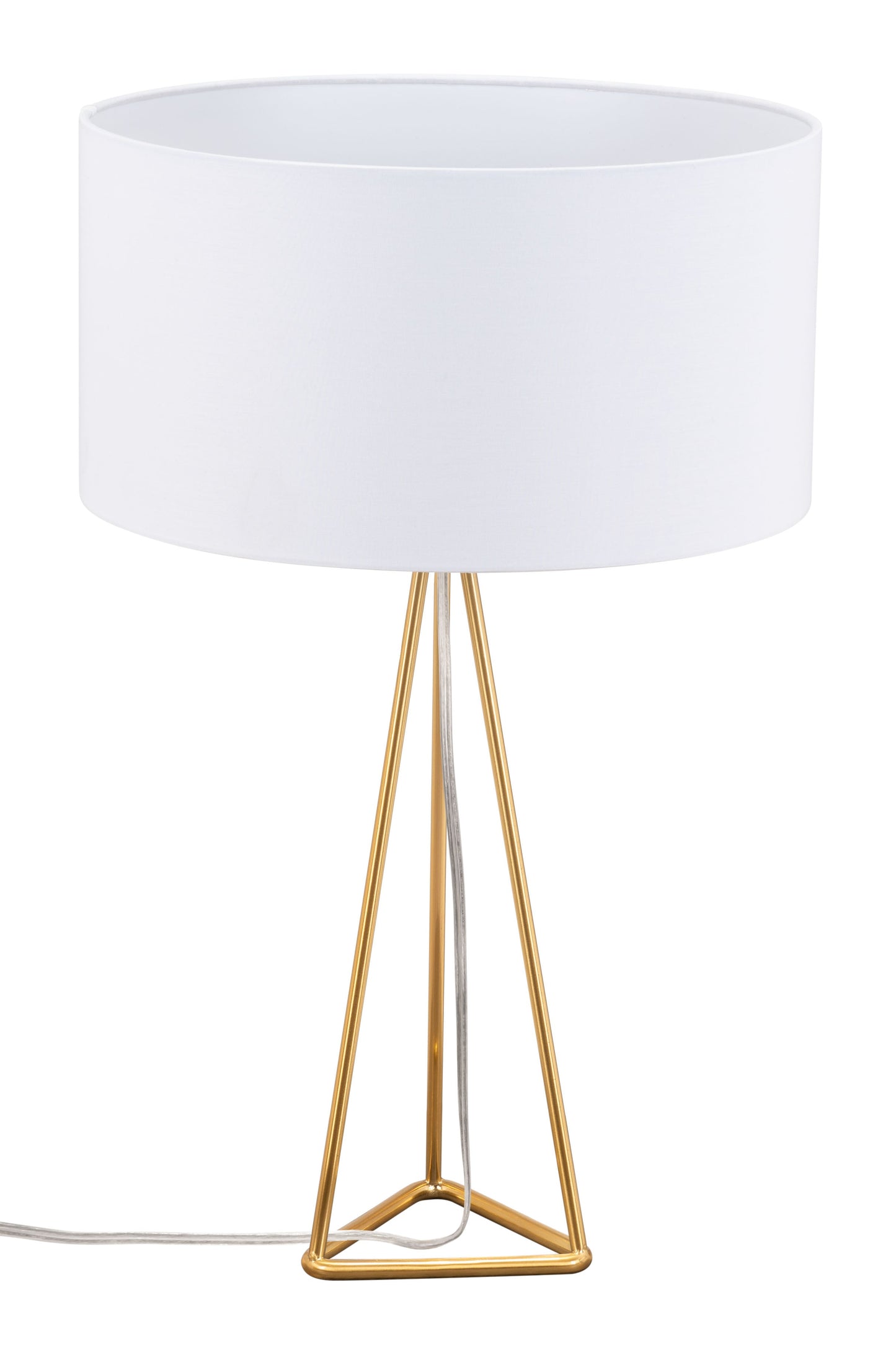 Sascha Table Lamp White & Brass