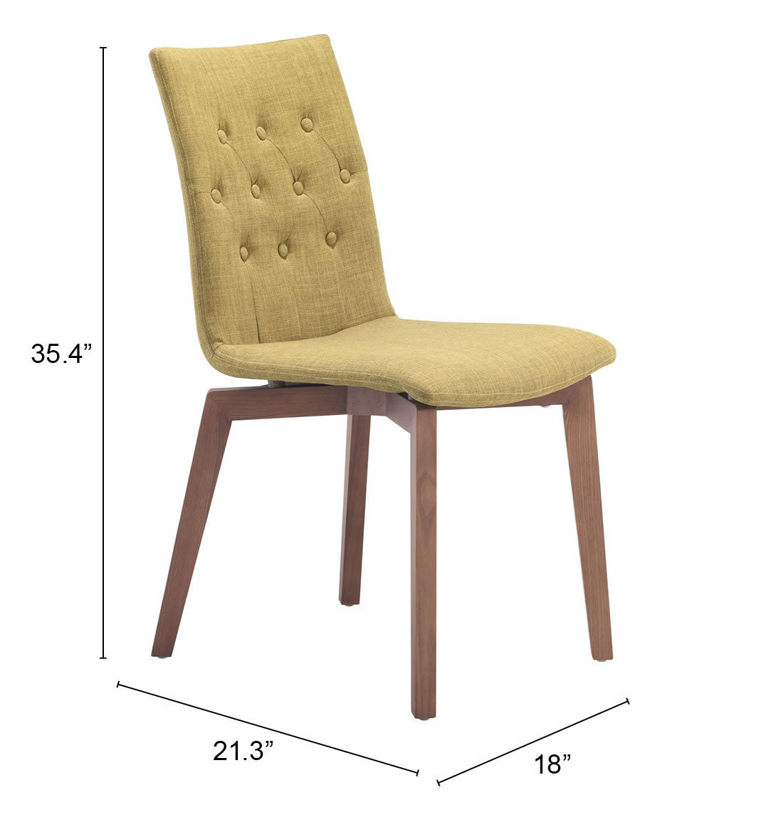 Orebro Dining Chair (Set of 2) Pea Green