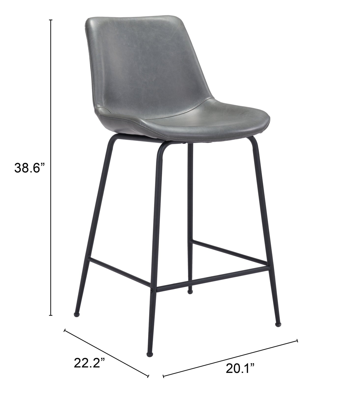 Byron Counter Stool Gray