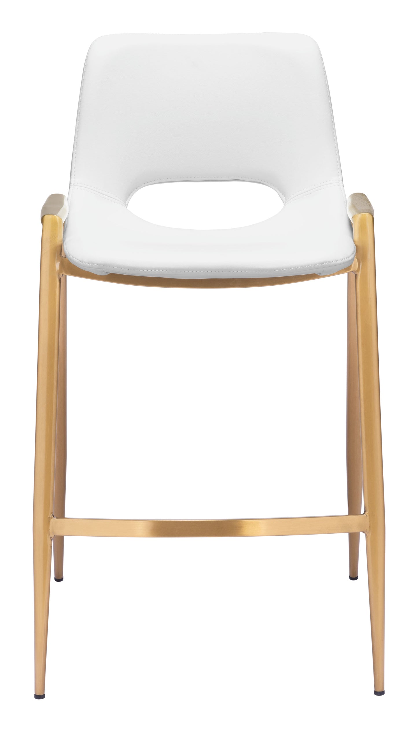 Desi Counter Stool (Set of 2) White & Gold