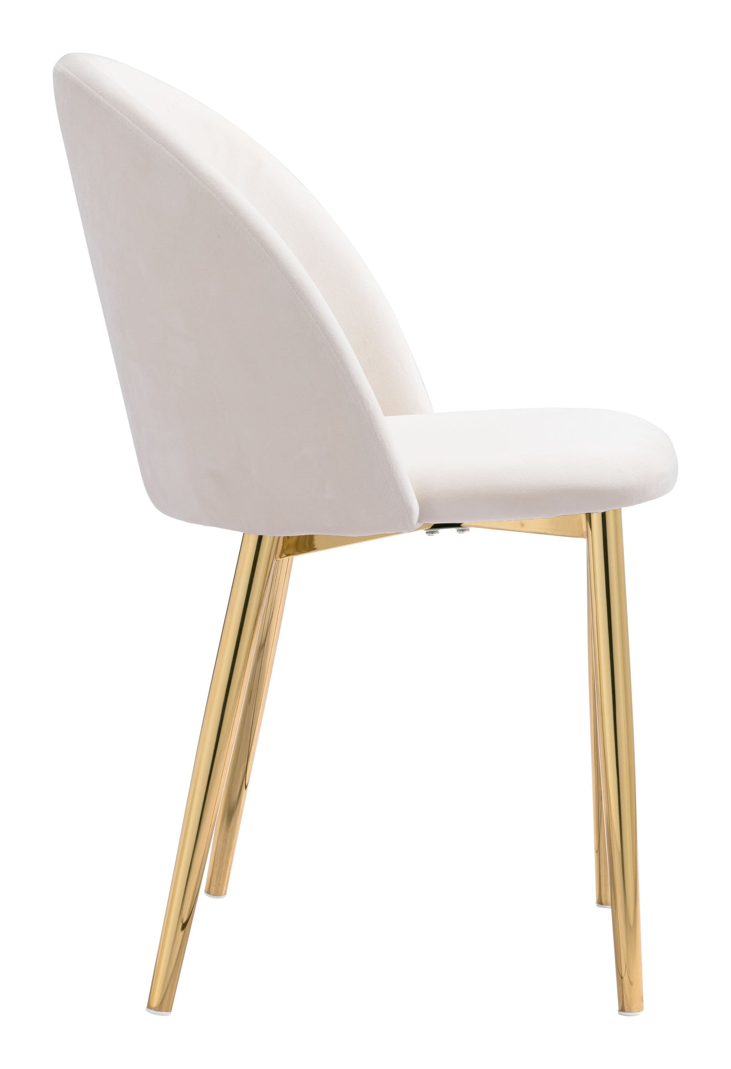 Cozy Dining Chair (Set of 2) Cream & Gold