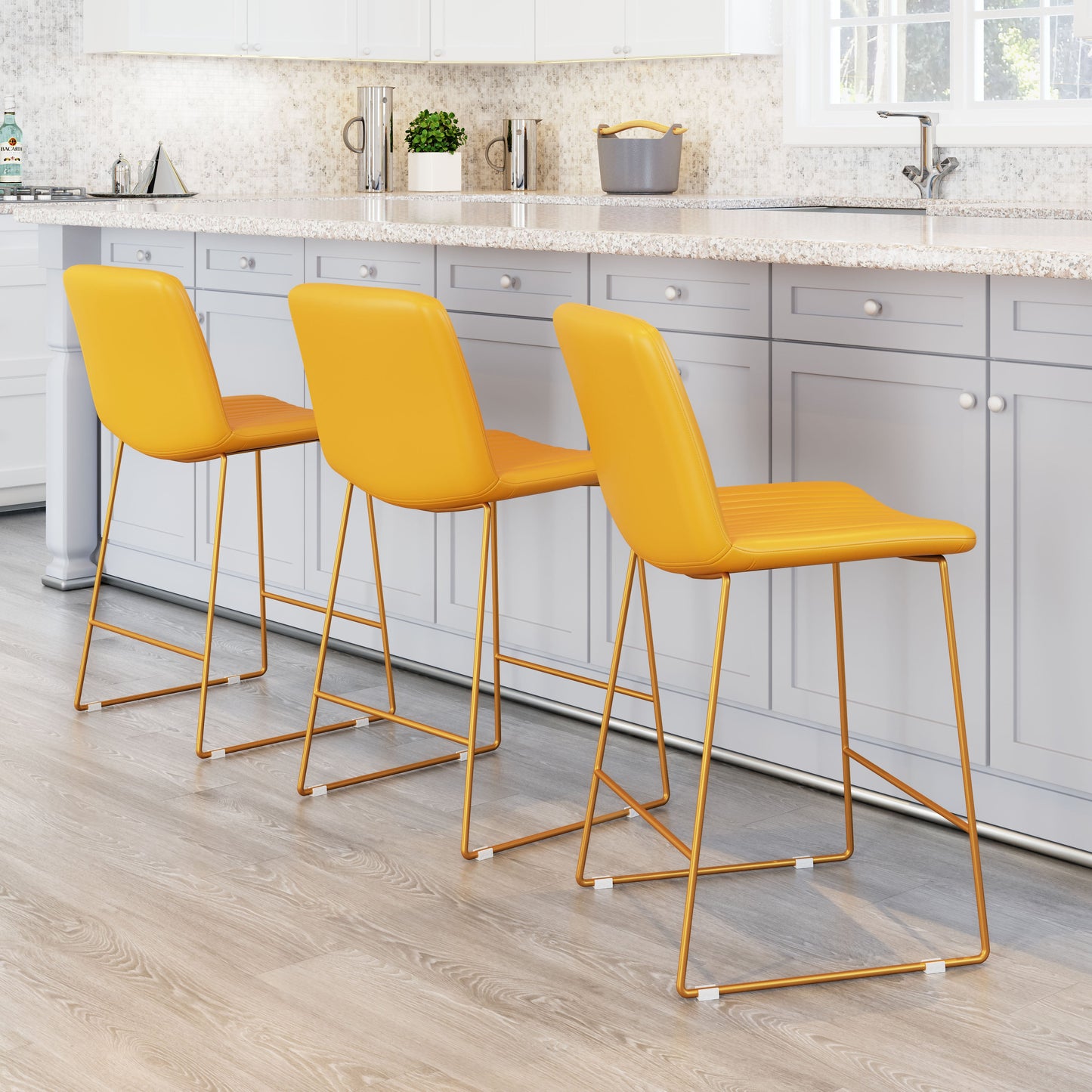 Mode Counter Stool (Set of 2) Yellow