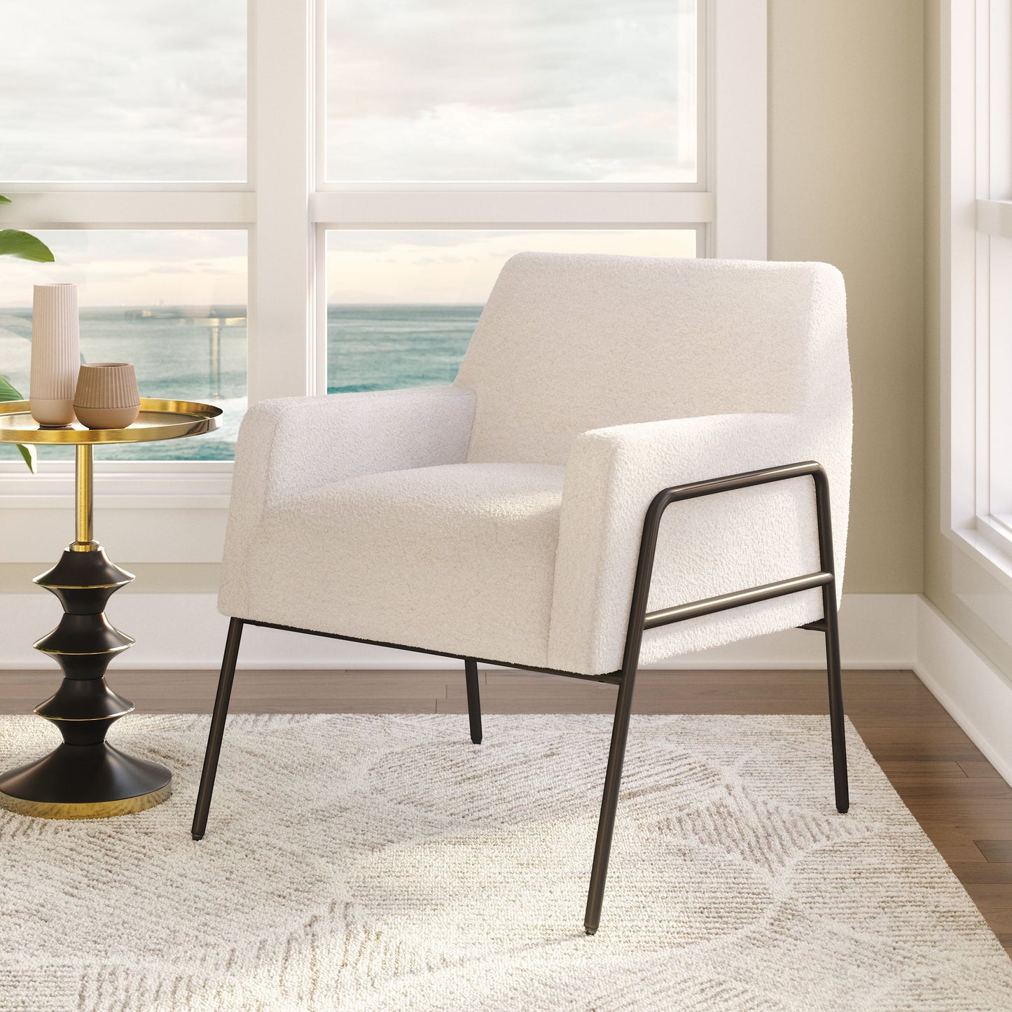 Charleston Accent Chair Ivory