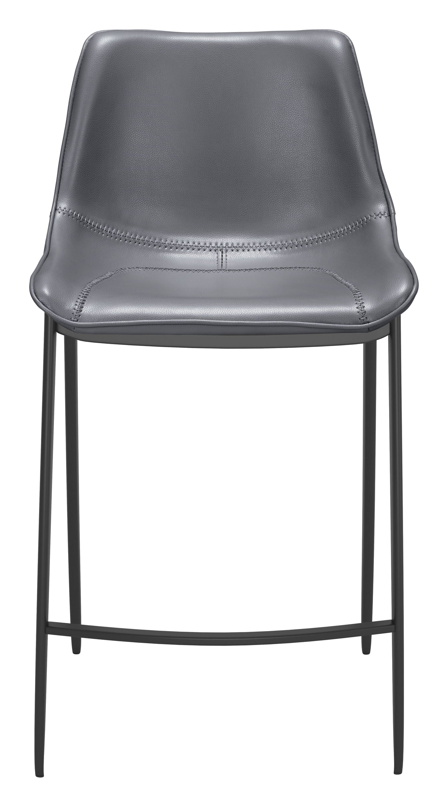 Magnus Counter Stool (Set of 2) Dark Gray & Black