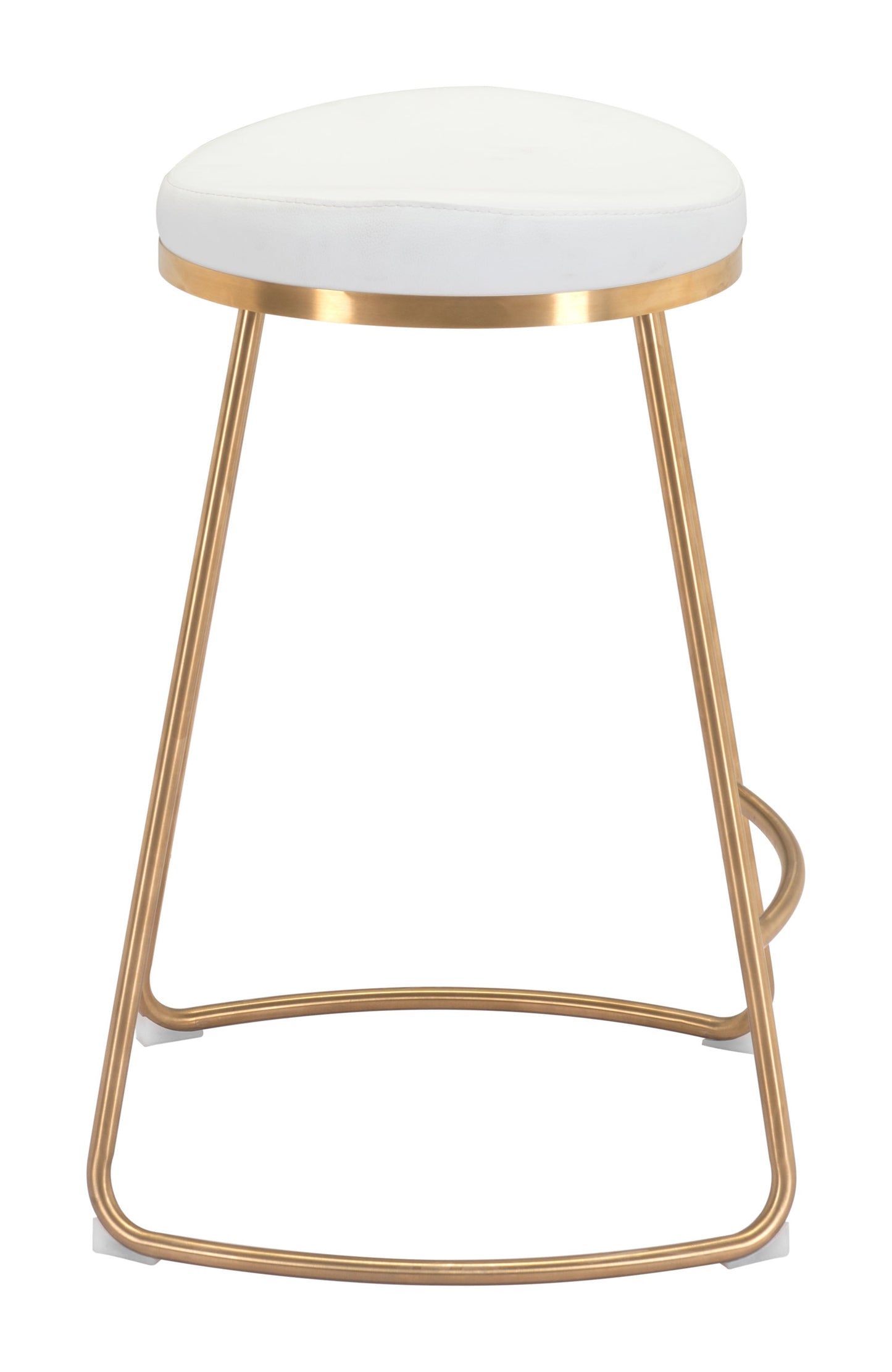 Bree Counter Stool (Set of 2) White & Gold