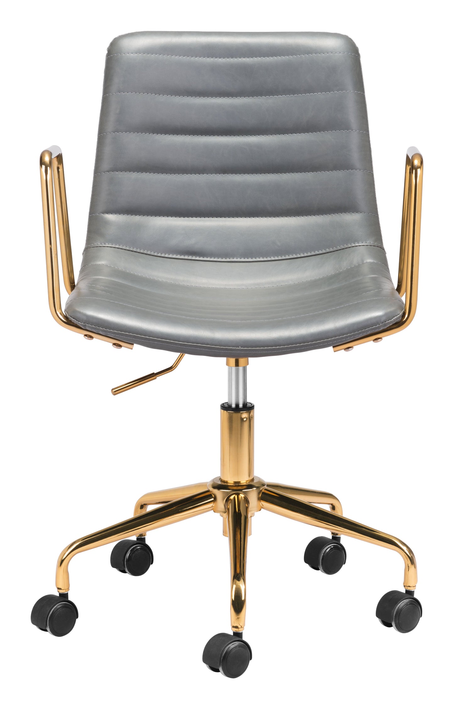 Eric Office Chair Gray & Gold