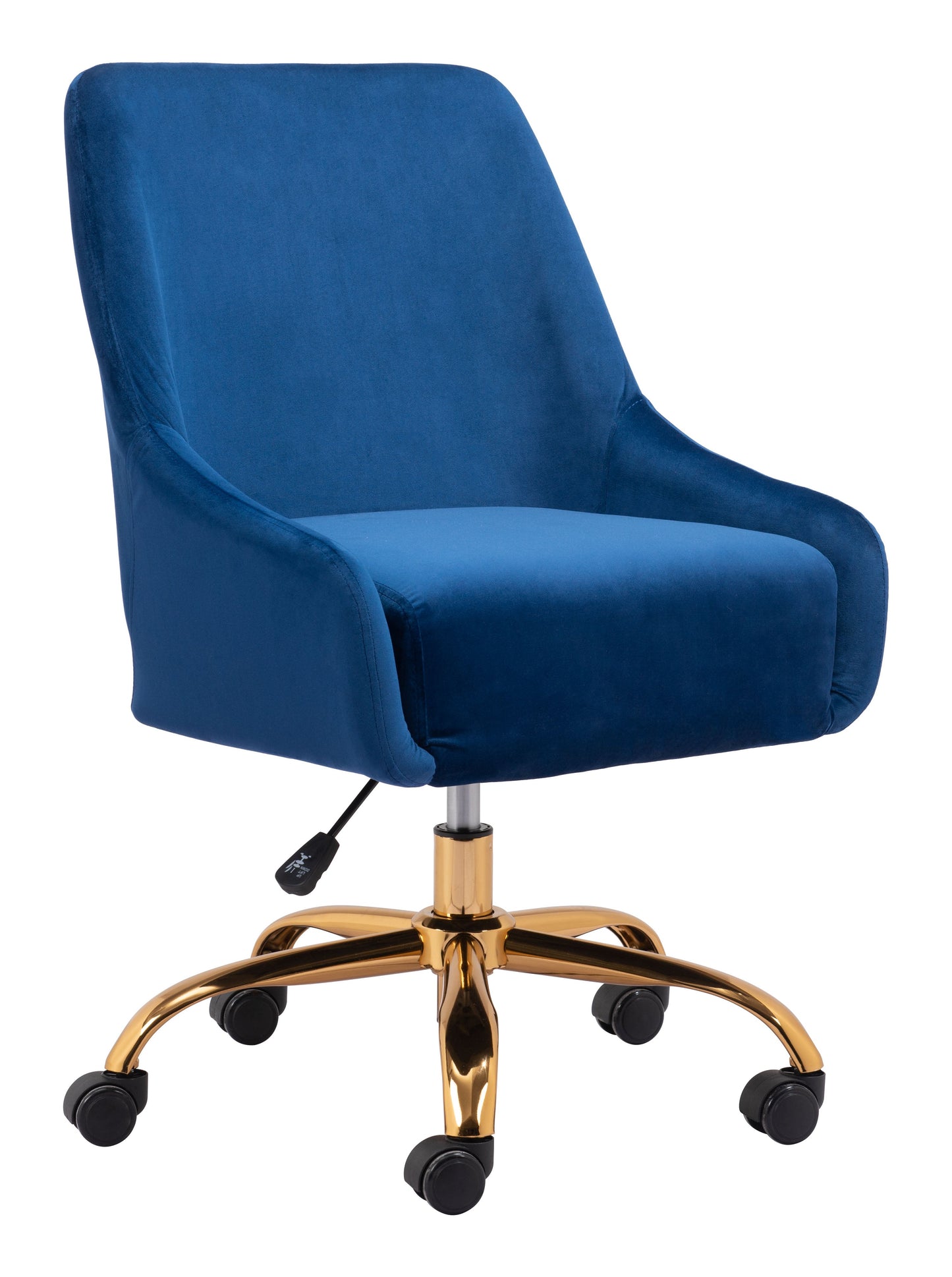 Madelaine Office Chair Navy Blue & Gold