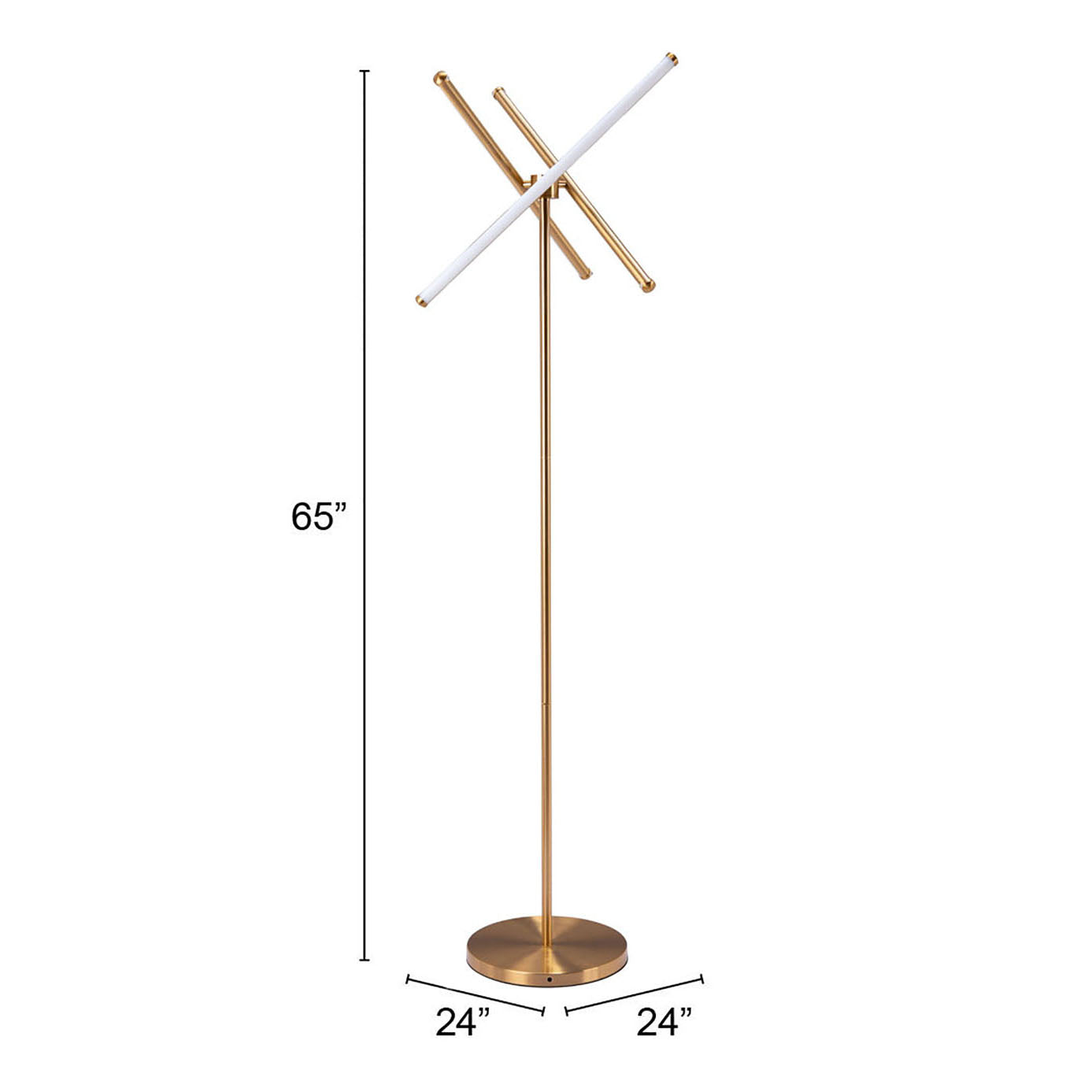 Garza Floor Lamp Brass