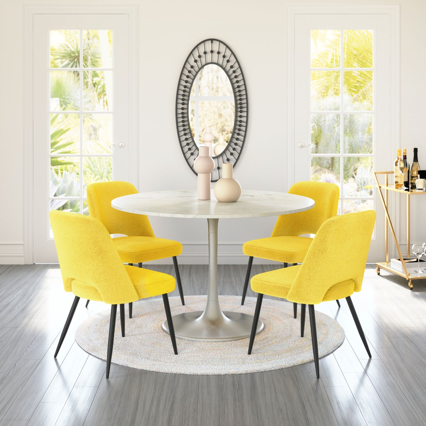 Teddy Dining Chair (Set of 2) Yellow