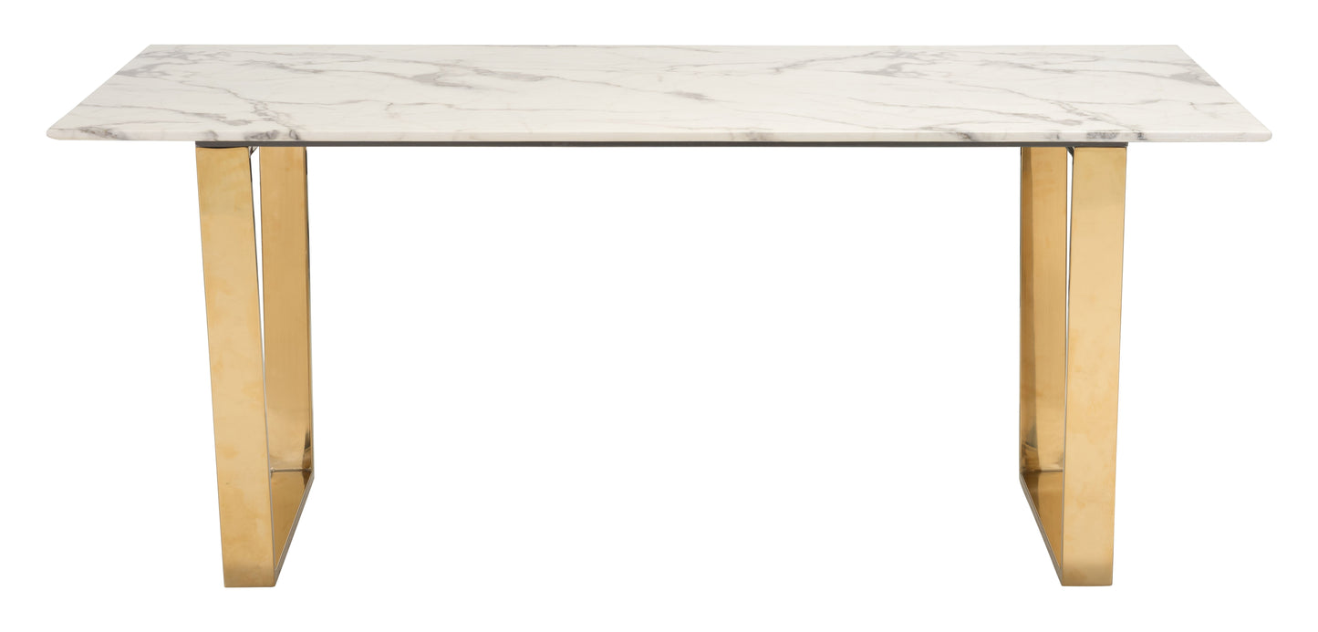 Atlas Dining Table White & Gold