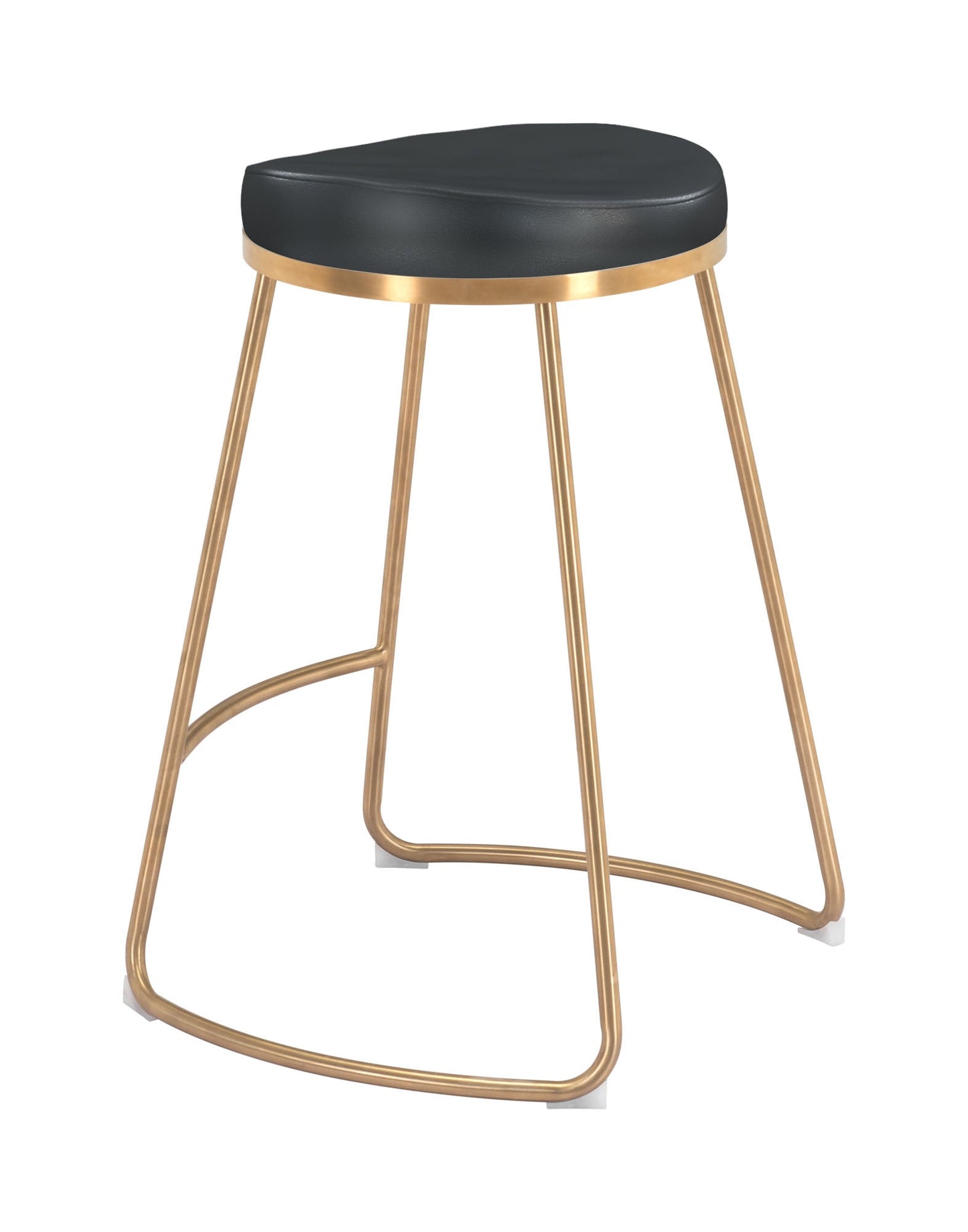 Bree Counter Stool (Set of 2) Black & Gold