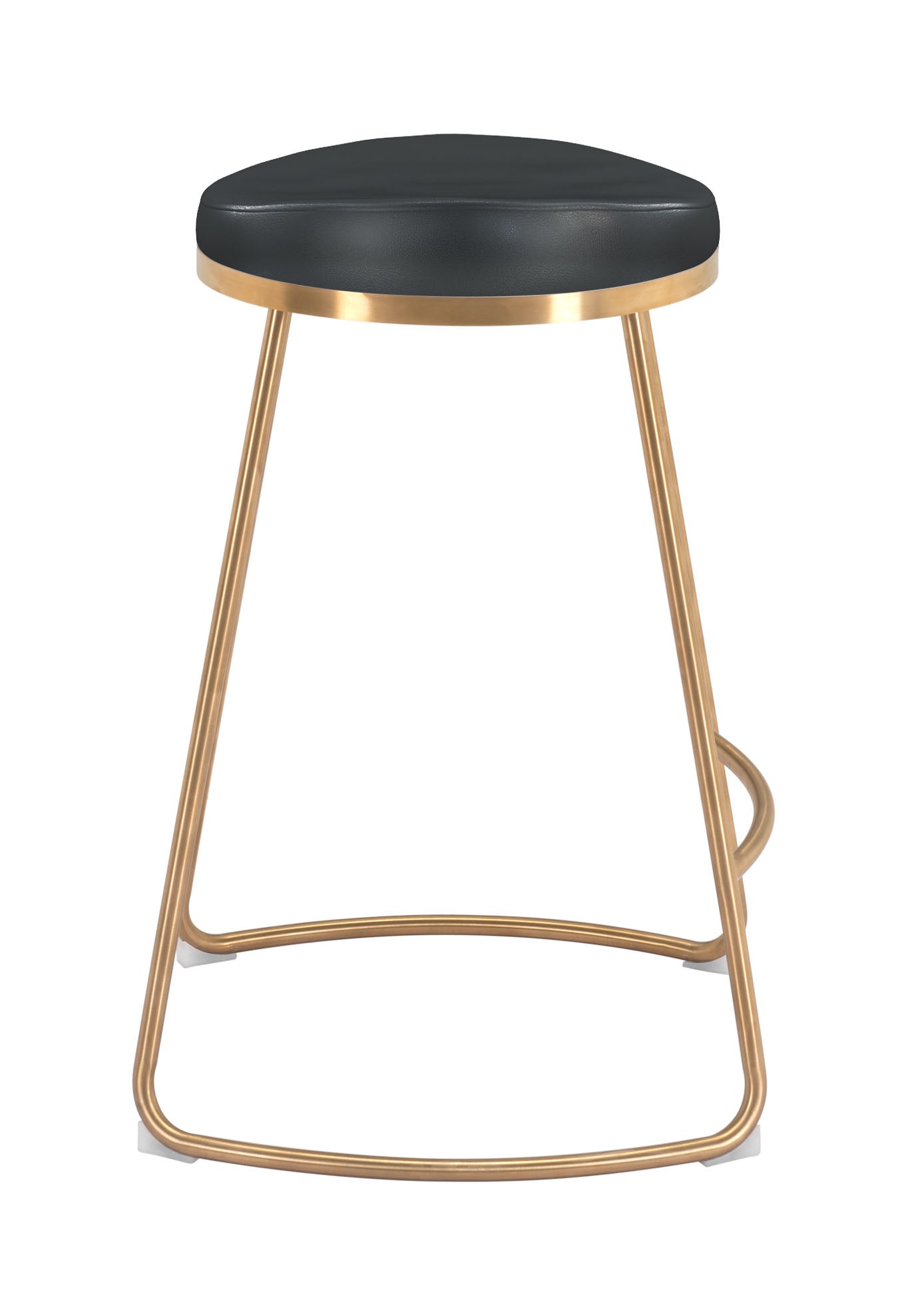 Bree Counter Stool (Set of 2) Black & Gold