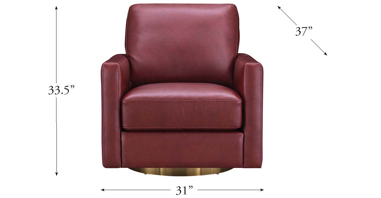 Ashby Swivel Leather Chair