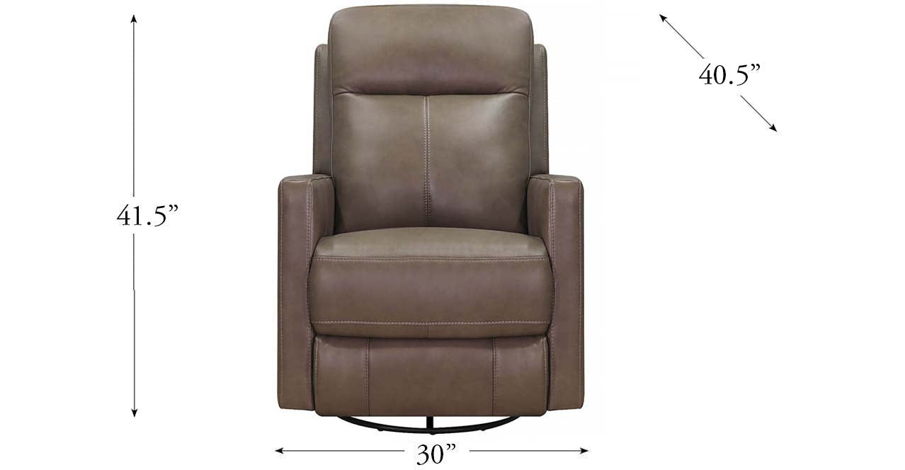 Vienna Manual Swivel Glider Leather Recliner