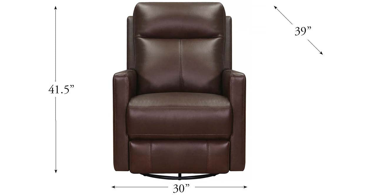 Vienna Power Headrest Swivel Glider Leather Recliner