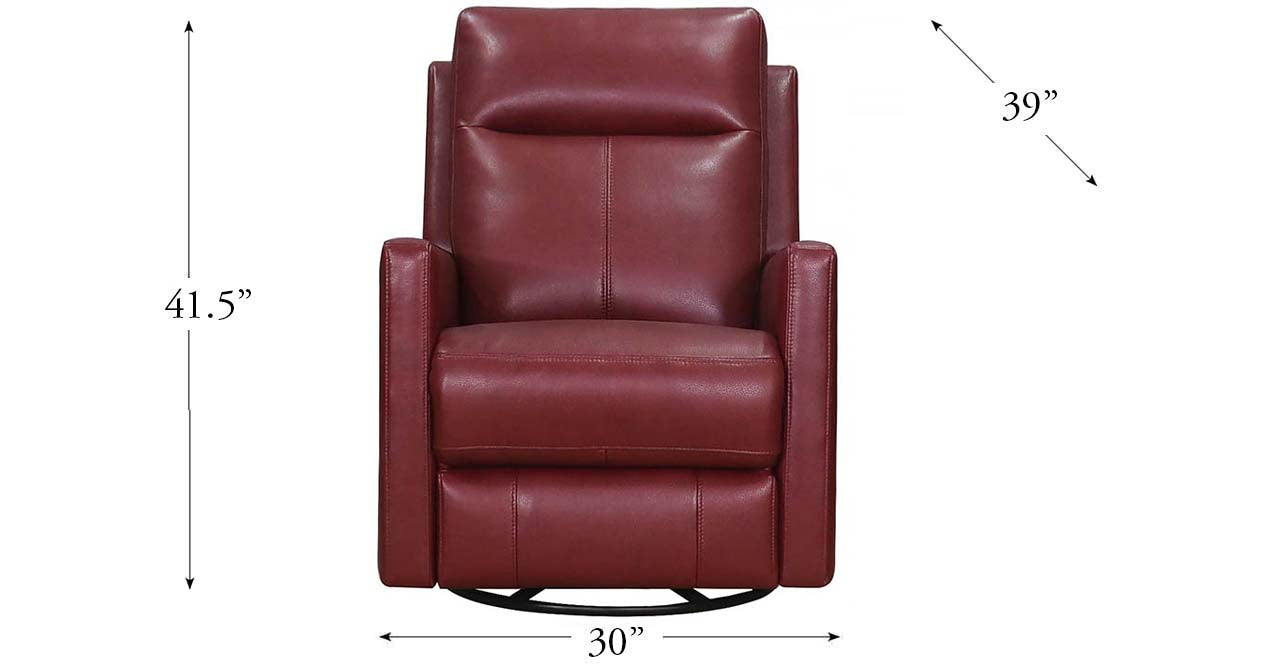 Vienna Power Headrest Swivel Glider Leather Recliner