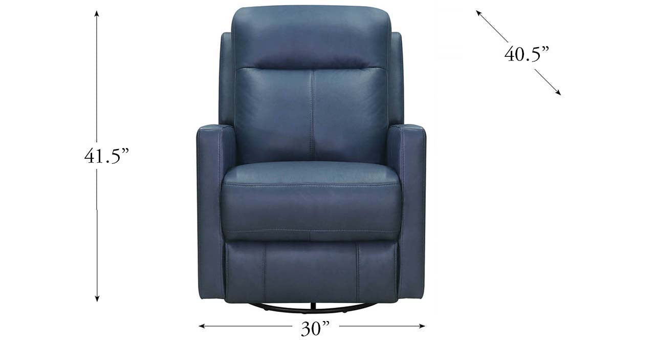 Vienna Manual Swivel Glider Leather Recliner