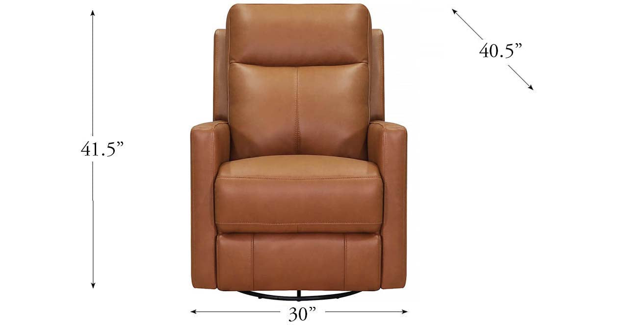 Vienna Manual Swivel Rocker Leather Recliner