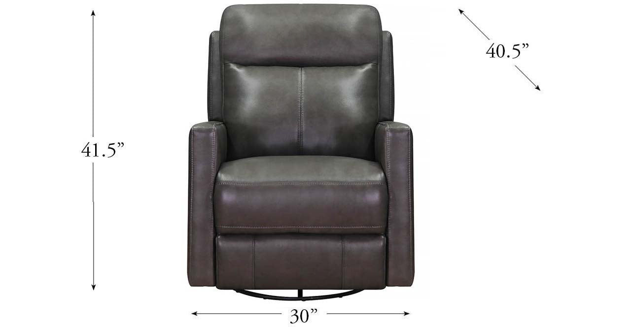 Vienna Manual Swivel Rocker Leather Recliner