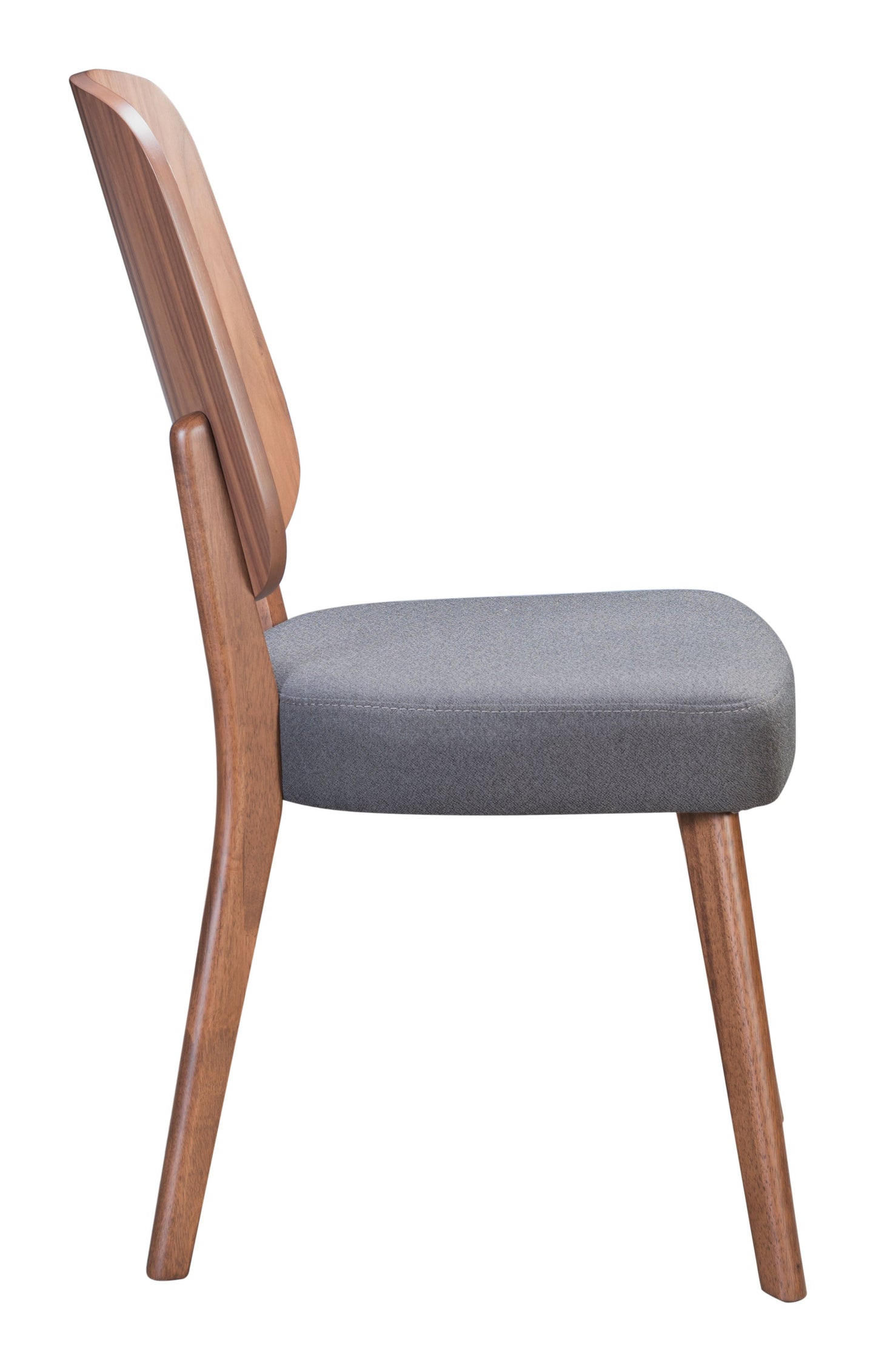 Alberta Dining Chair (Set of 2) Walnut & Dark Gray