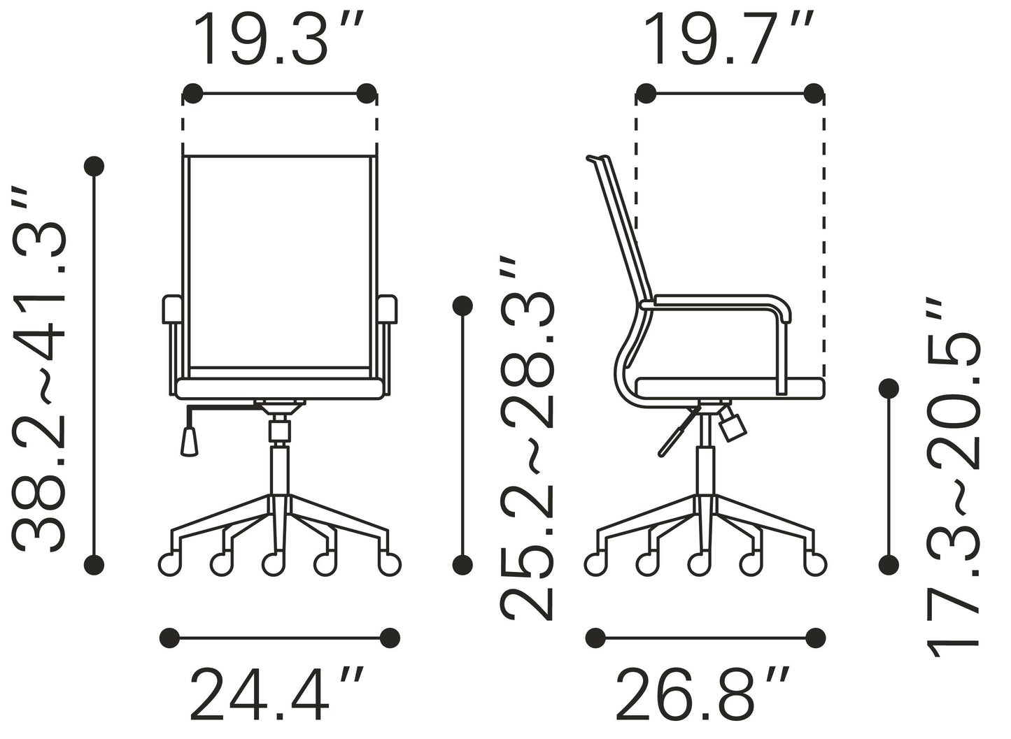 Auction Office Chair Espresso