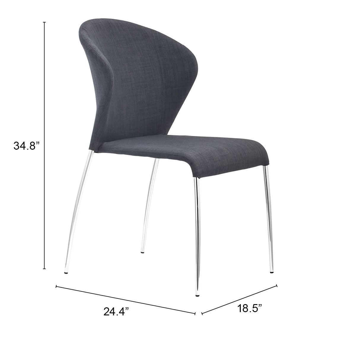 Oulu Dining Chair (Set of 4) Graphite