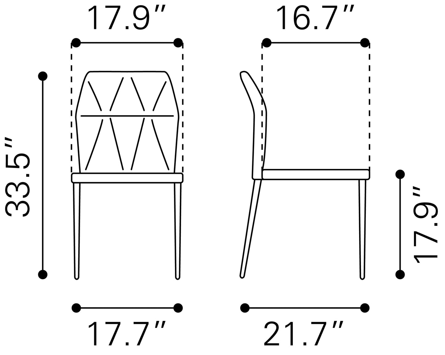 Revolution Dining Chair (Set of 4) Black