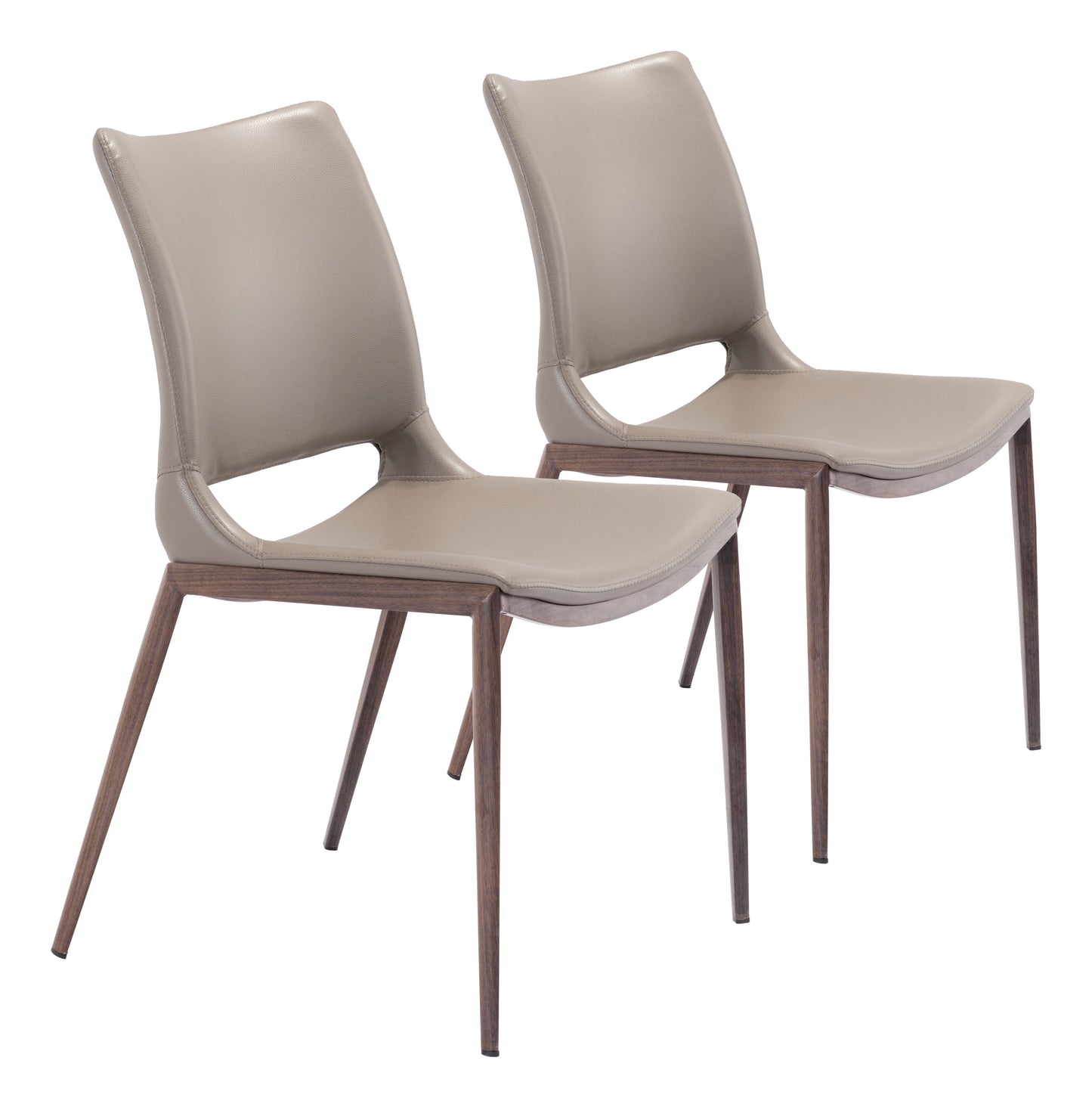 Ace Dining Chair (Set of 2) Brown & Walnut