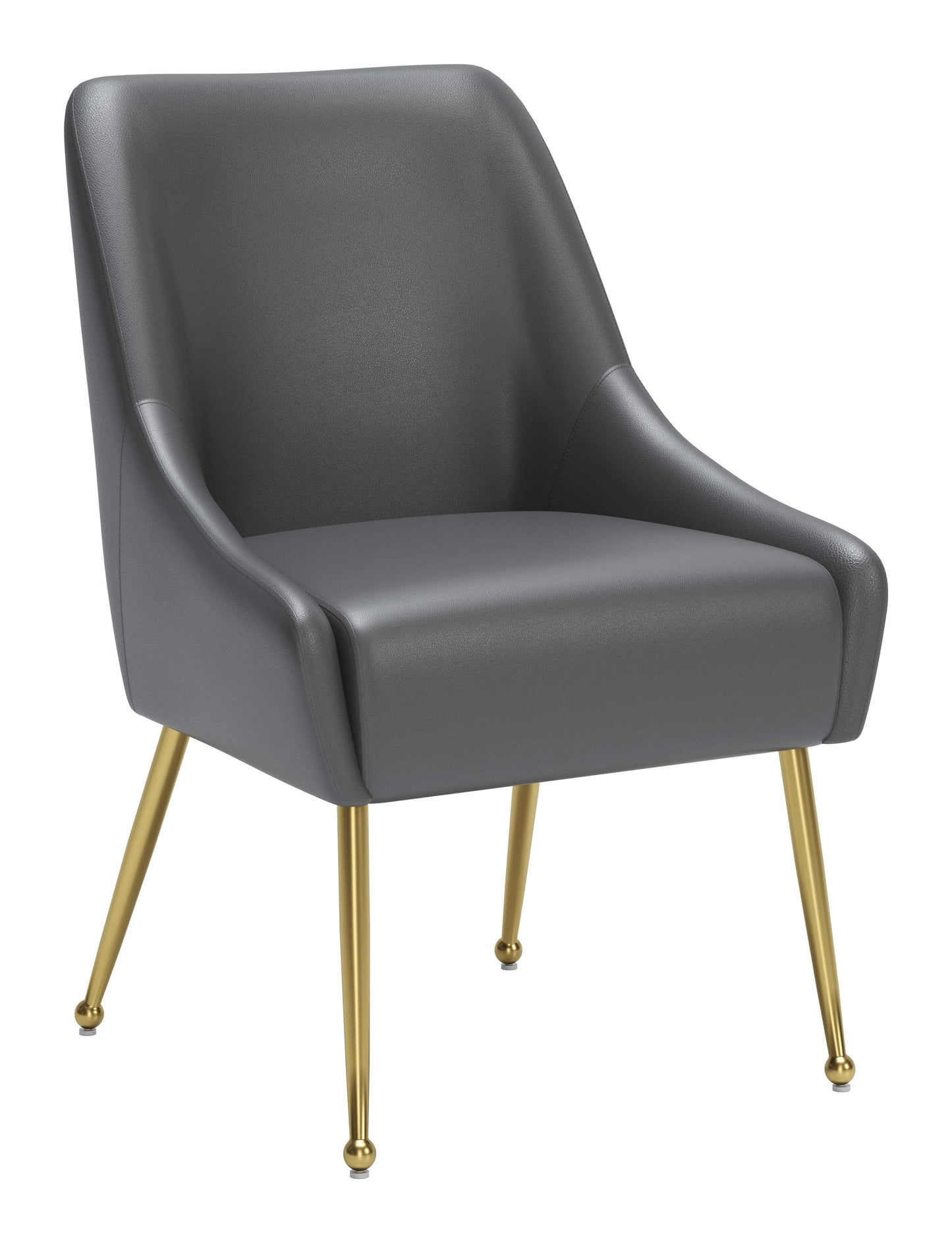 Maxine Dining Chair Gray & Gold