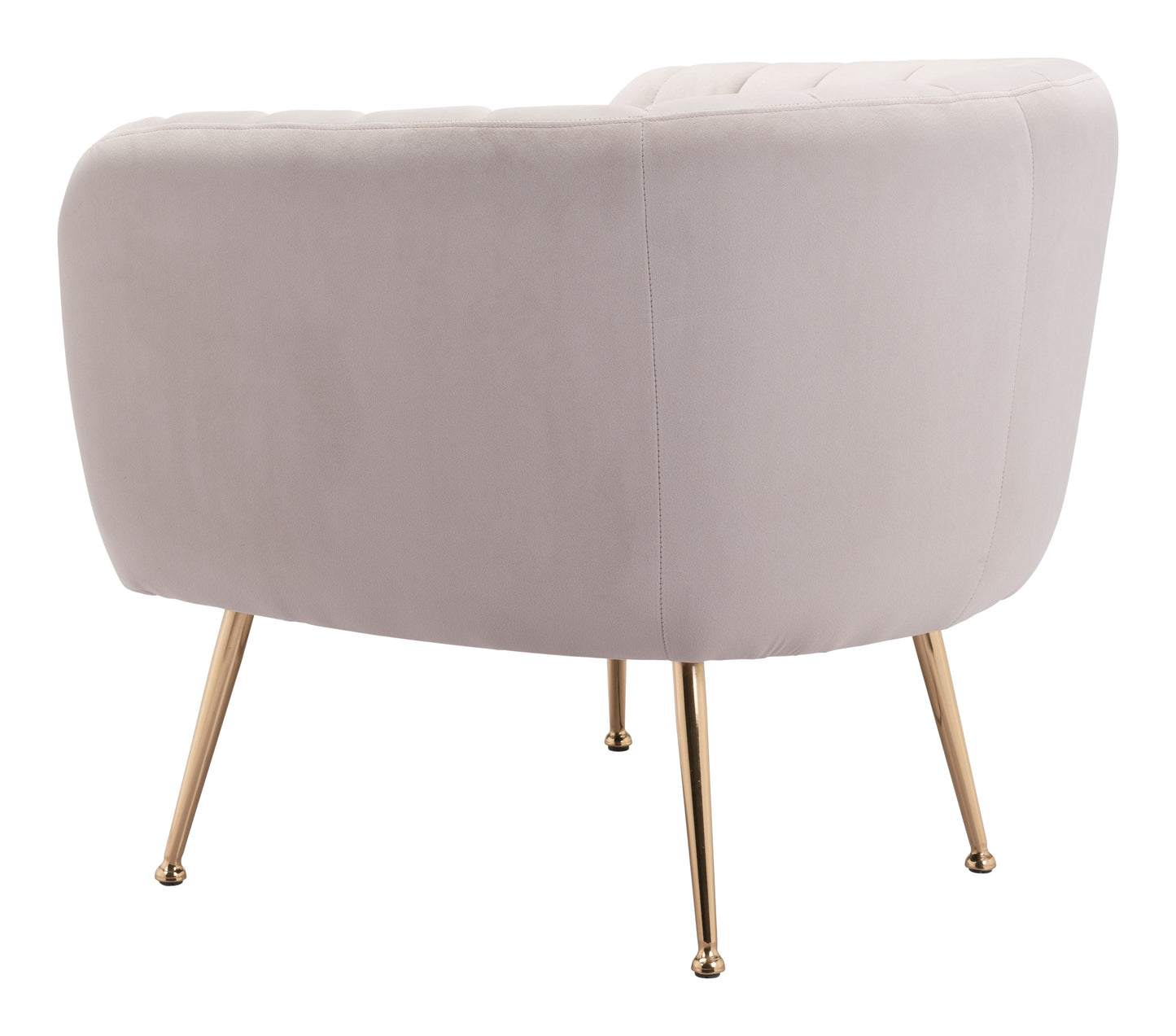 Deco Accent Chair Beige & Gold