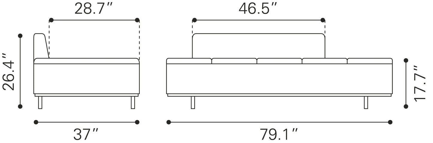 Confection Sofa Brown