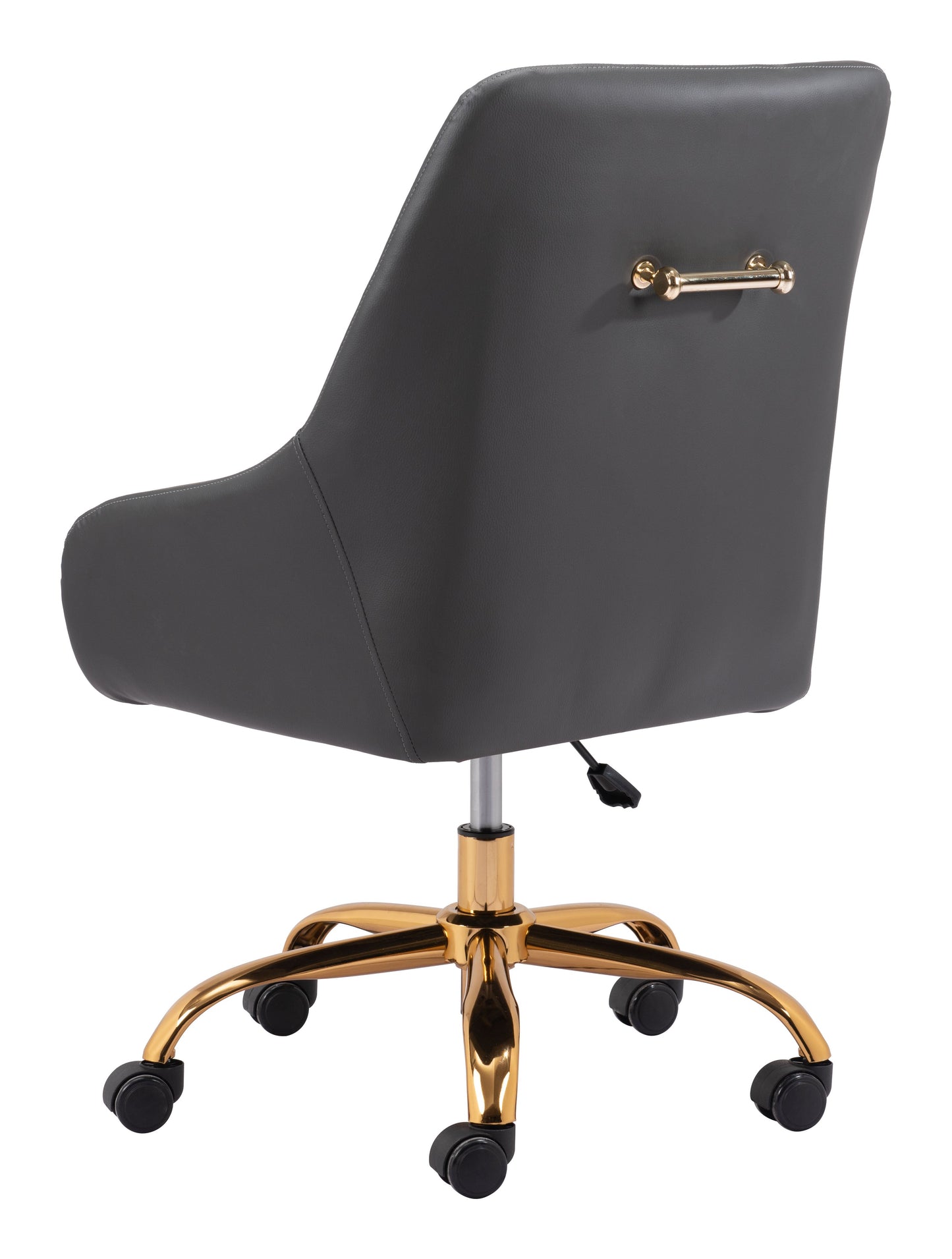 Madelaine Office Chair Gray & Gold