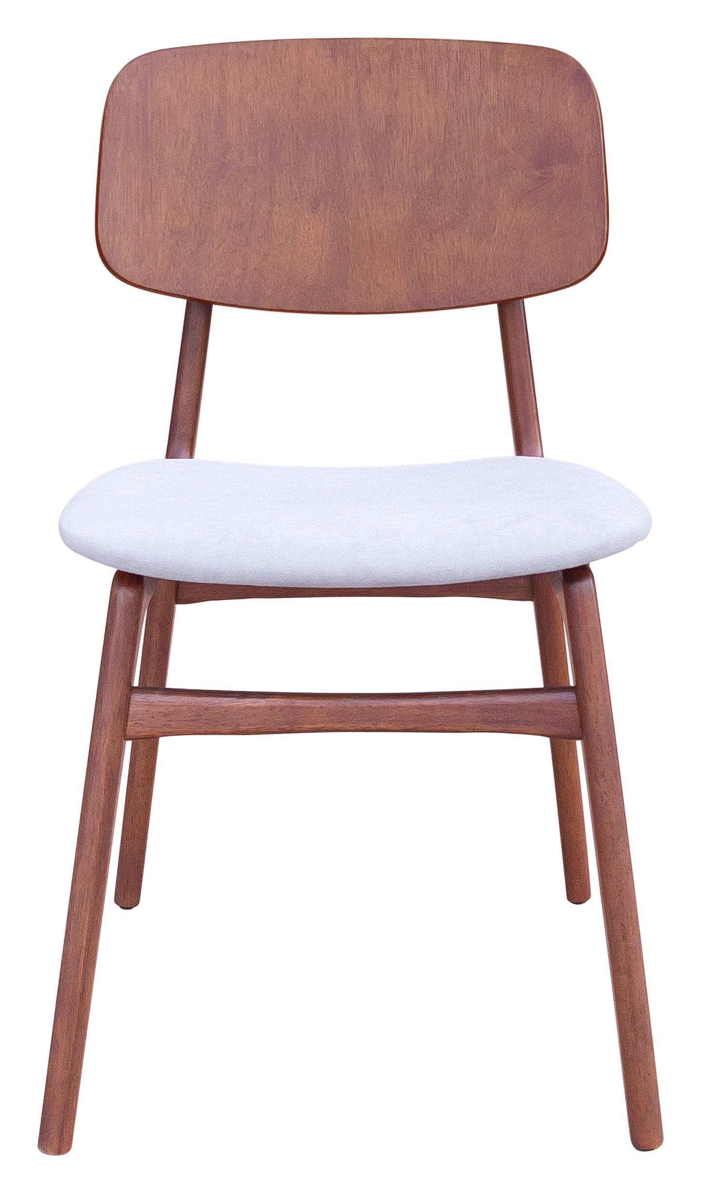 Othello Dining Chair (Set of 2) Light Gray & Walnut