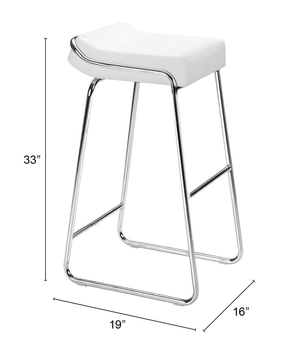 Wedge Barstool (Set of 2) White