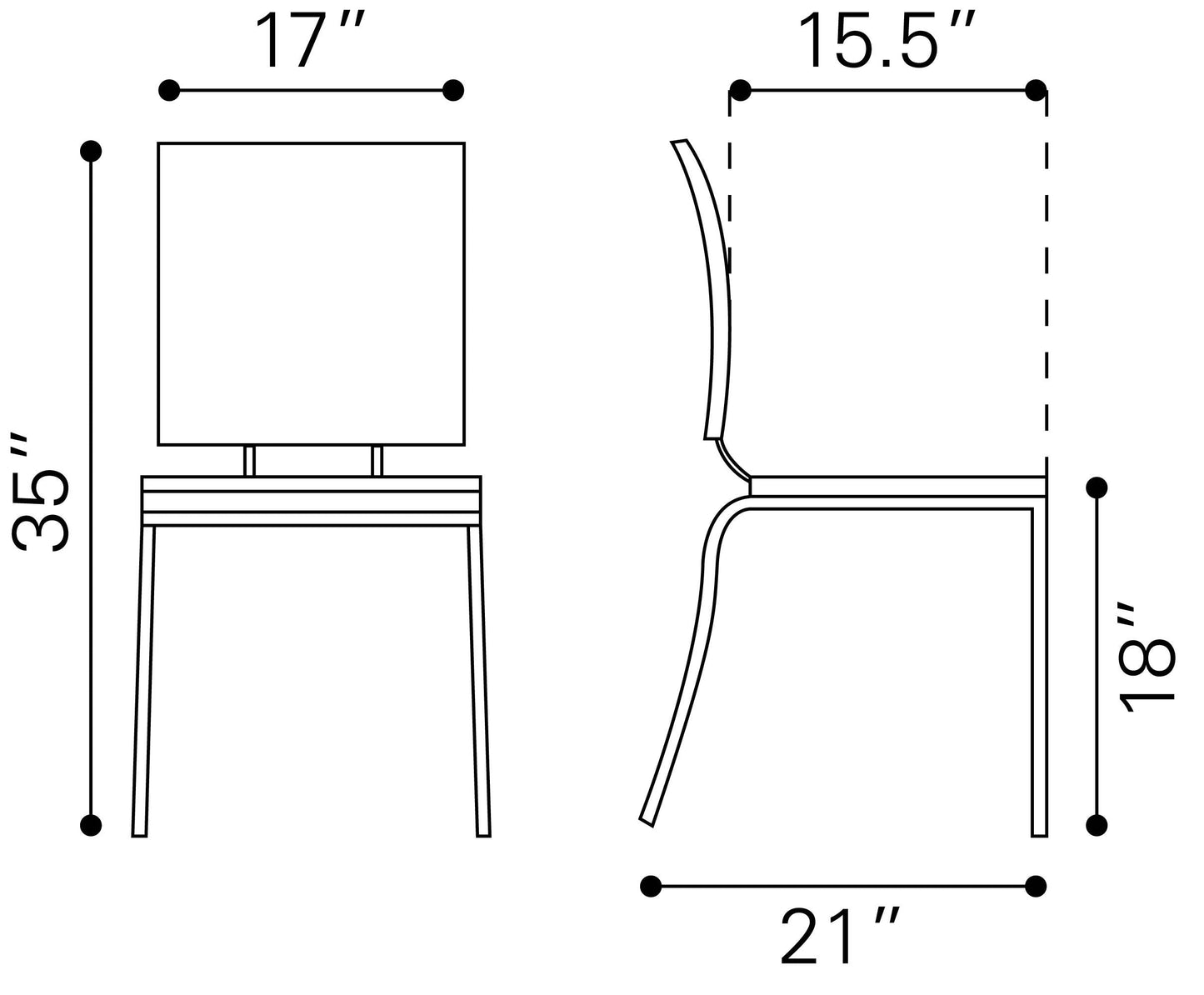 Criss Cross Dining Chair (Set of 4) White