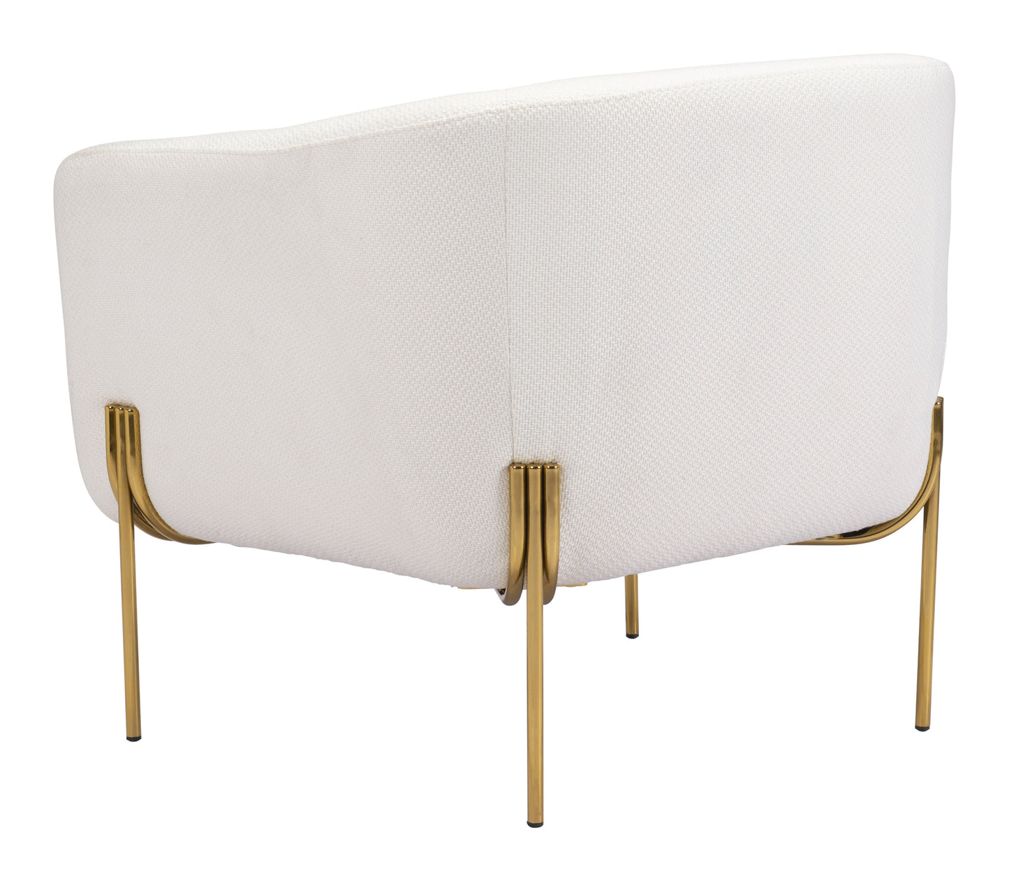 Micaela Arm Chair Ivory & Gold