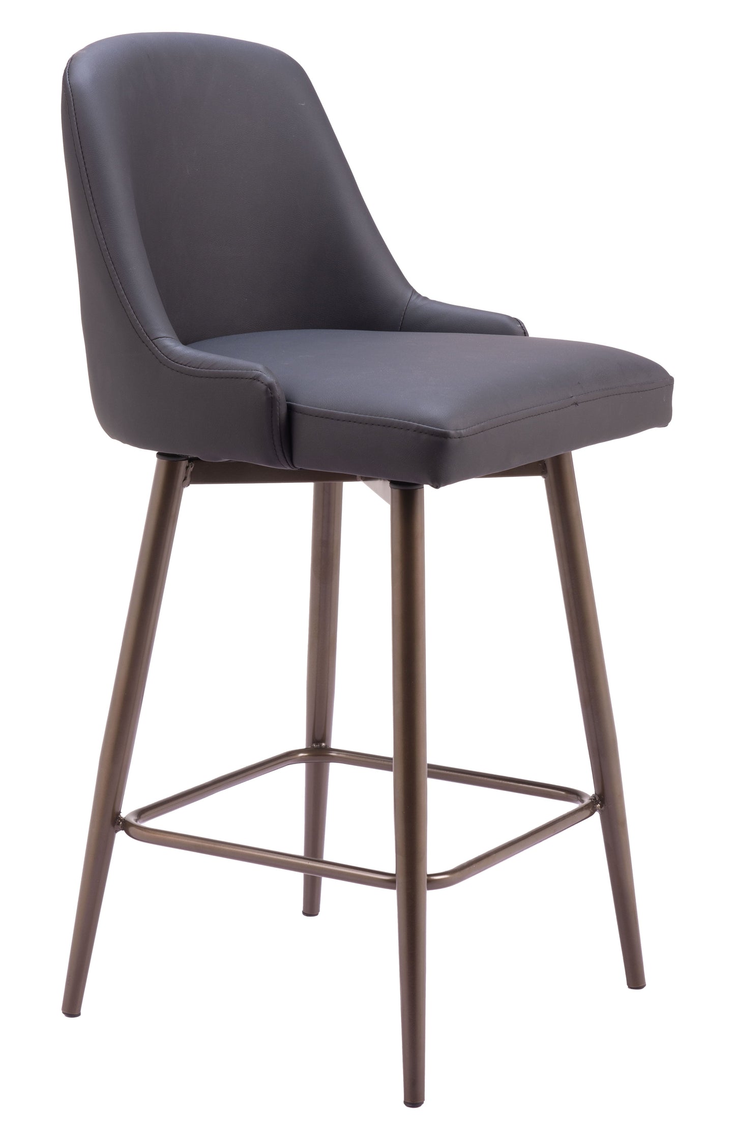 Keppel Swivel Counter Stool Black & Bronze