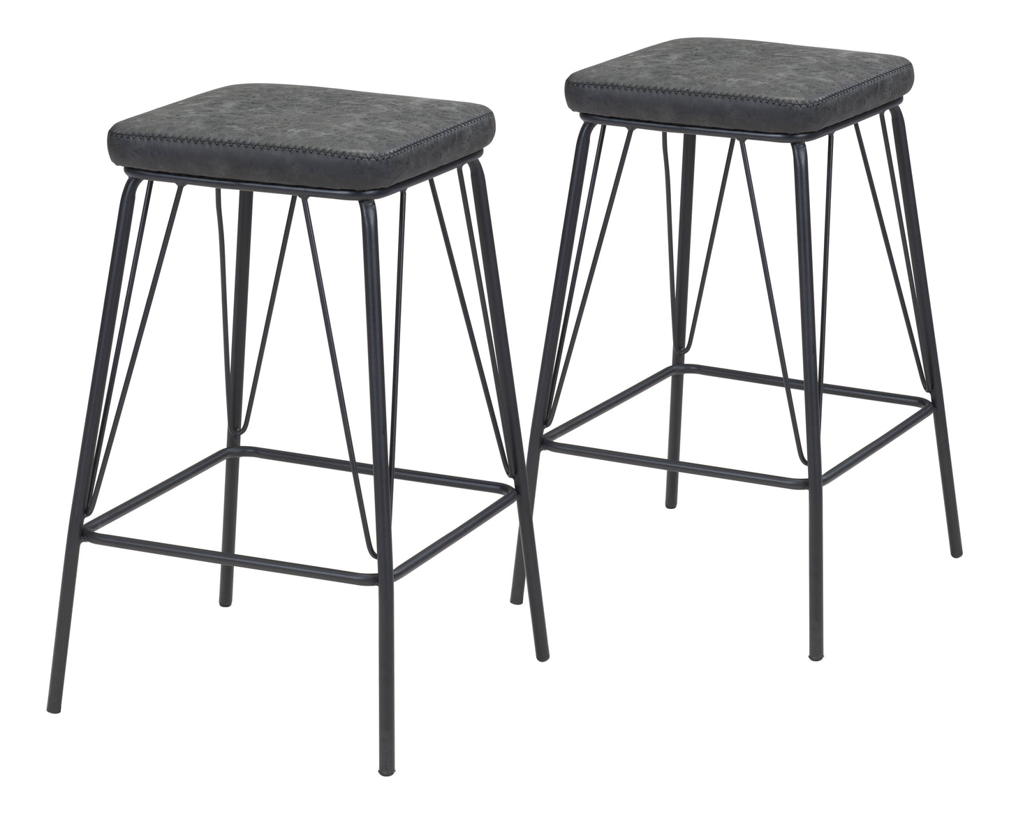 Samuel Counter Stool (Set of 2) Vintage Black