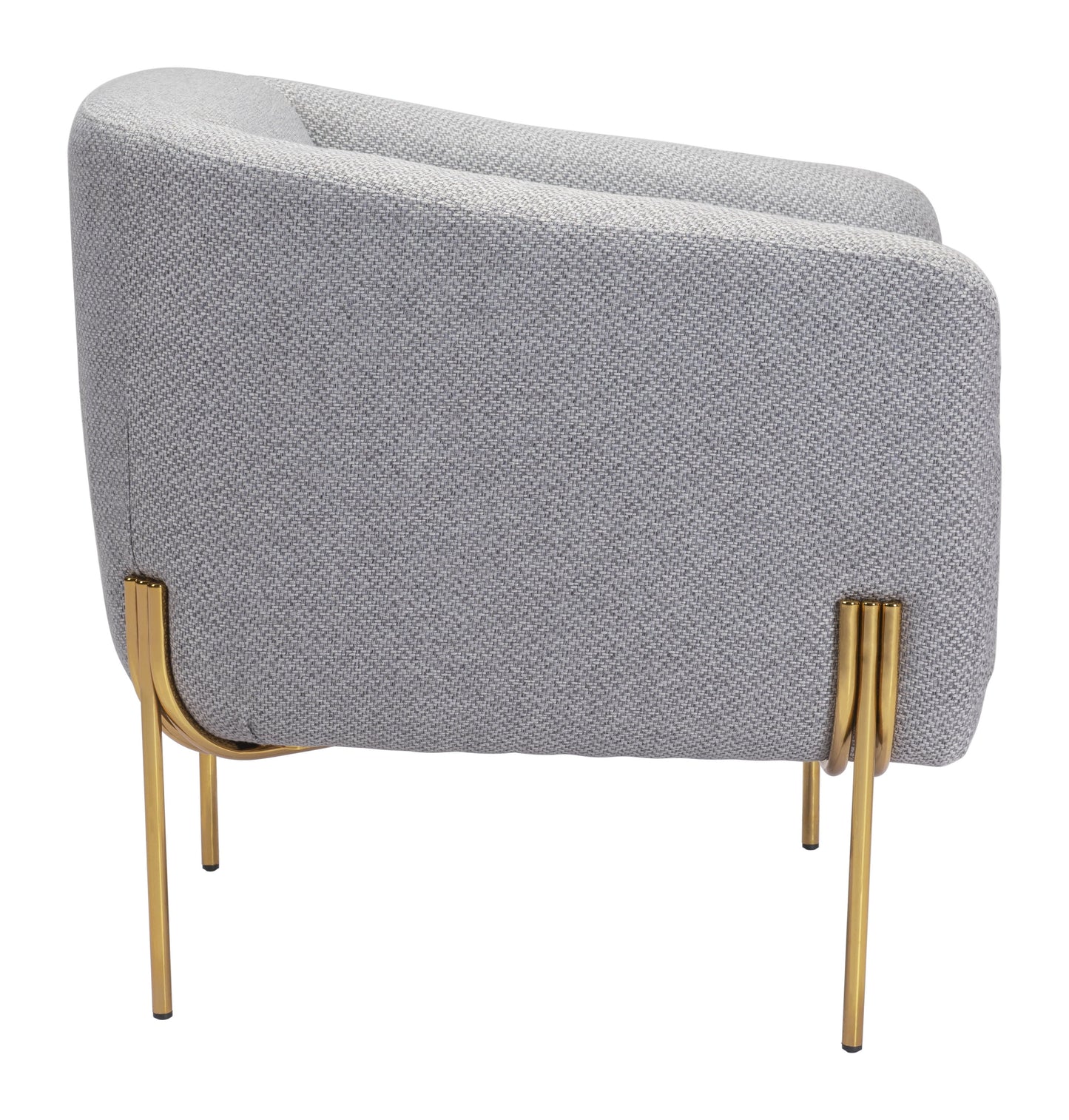 Micaela Arm Chair Gray & Gold