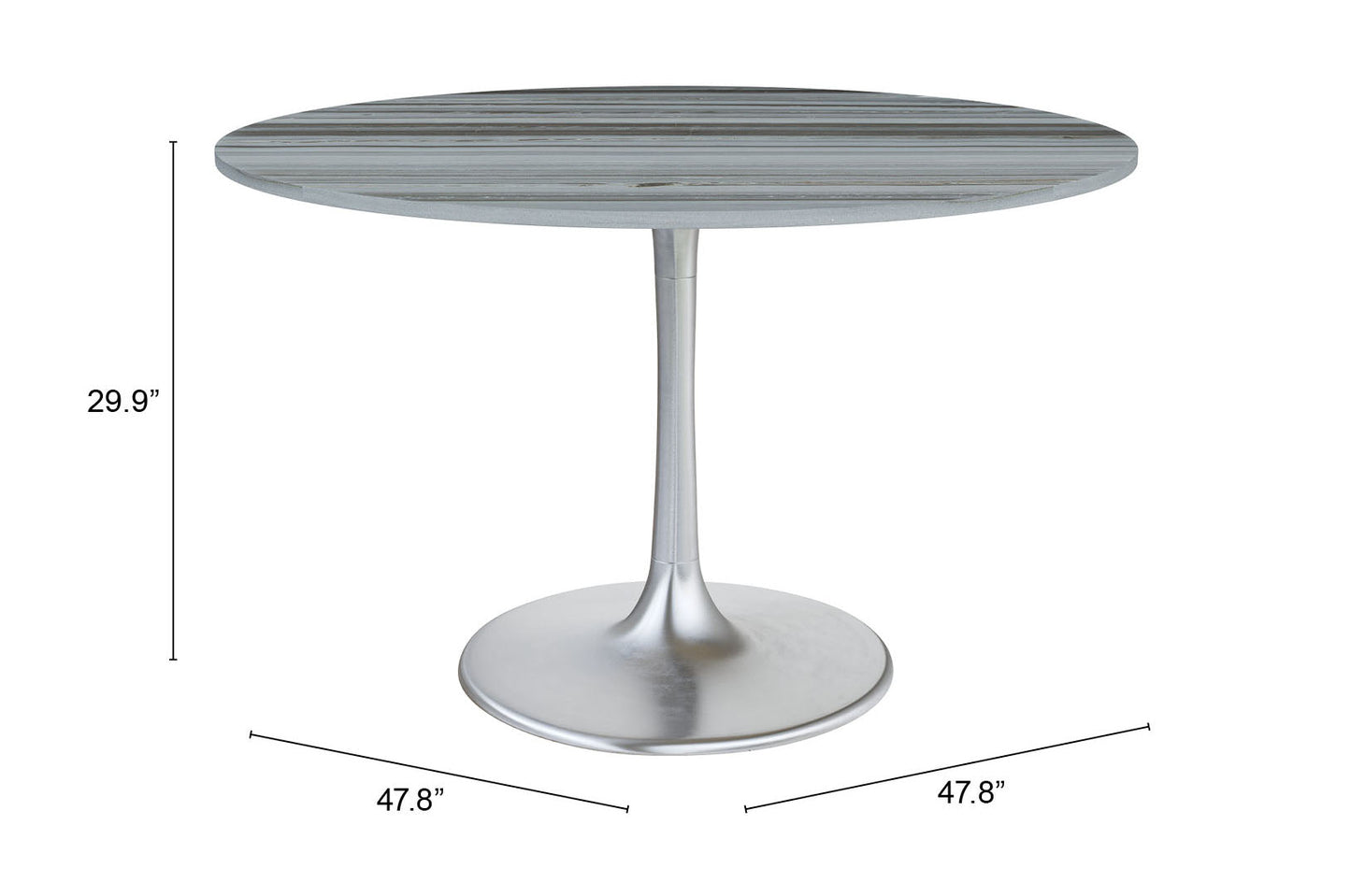 Star City Dining Table 48" Gray