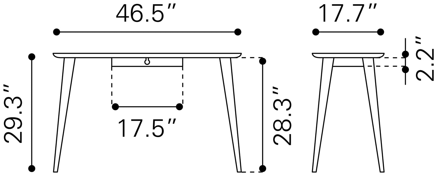 Zane Desk Walnut