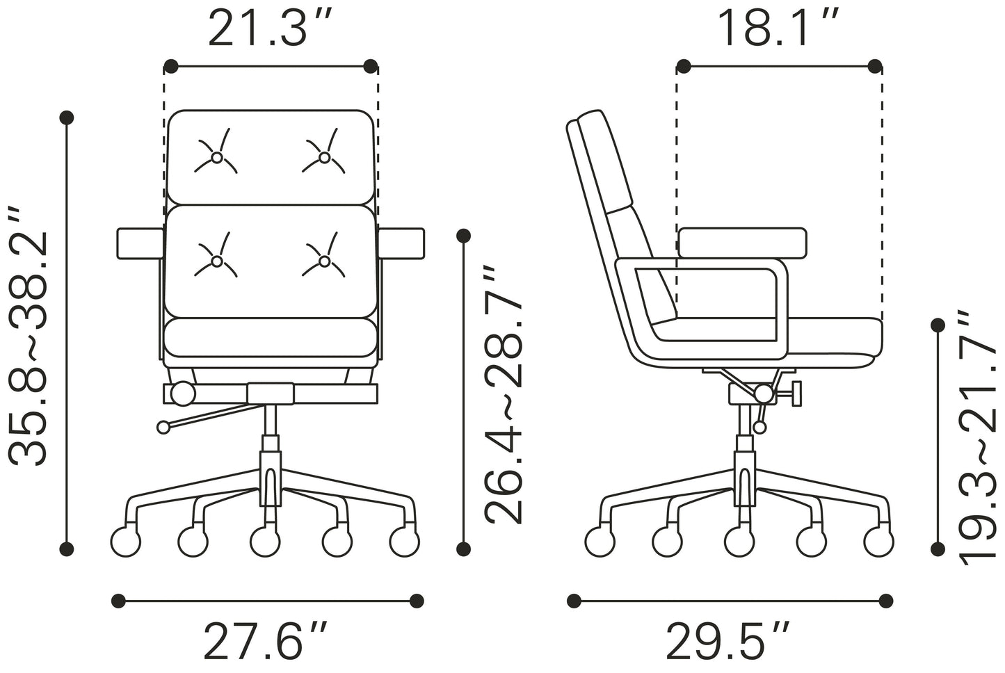 Smiths Office Chair Black